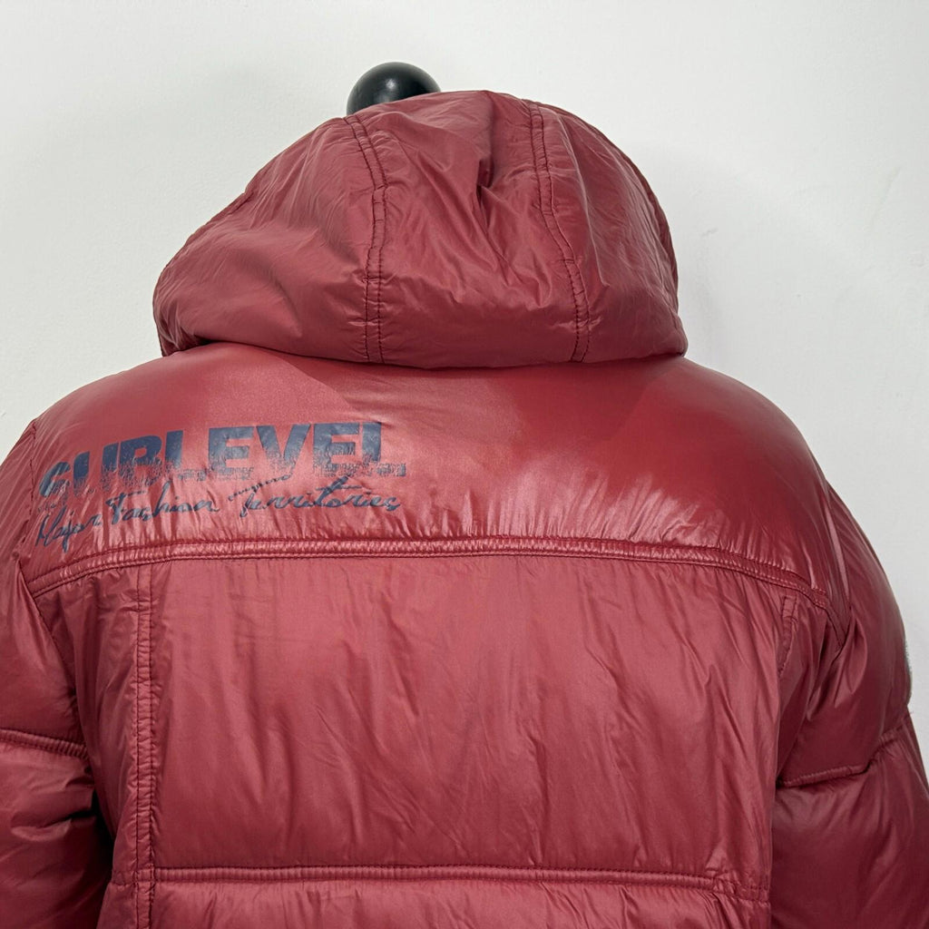 Sublevel Original Collection Men's Gear Chunky Puffer Jacket Terracotta Red L