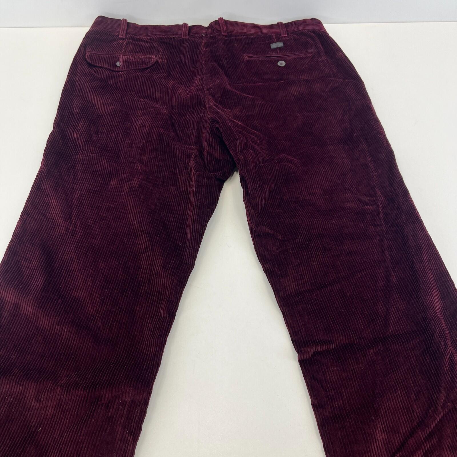 Blue Harbour Corduroy Cord Trouser Burgundy Red W38" L30"