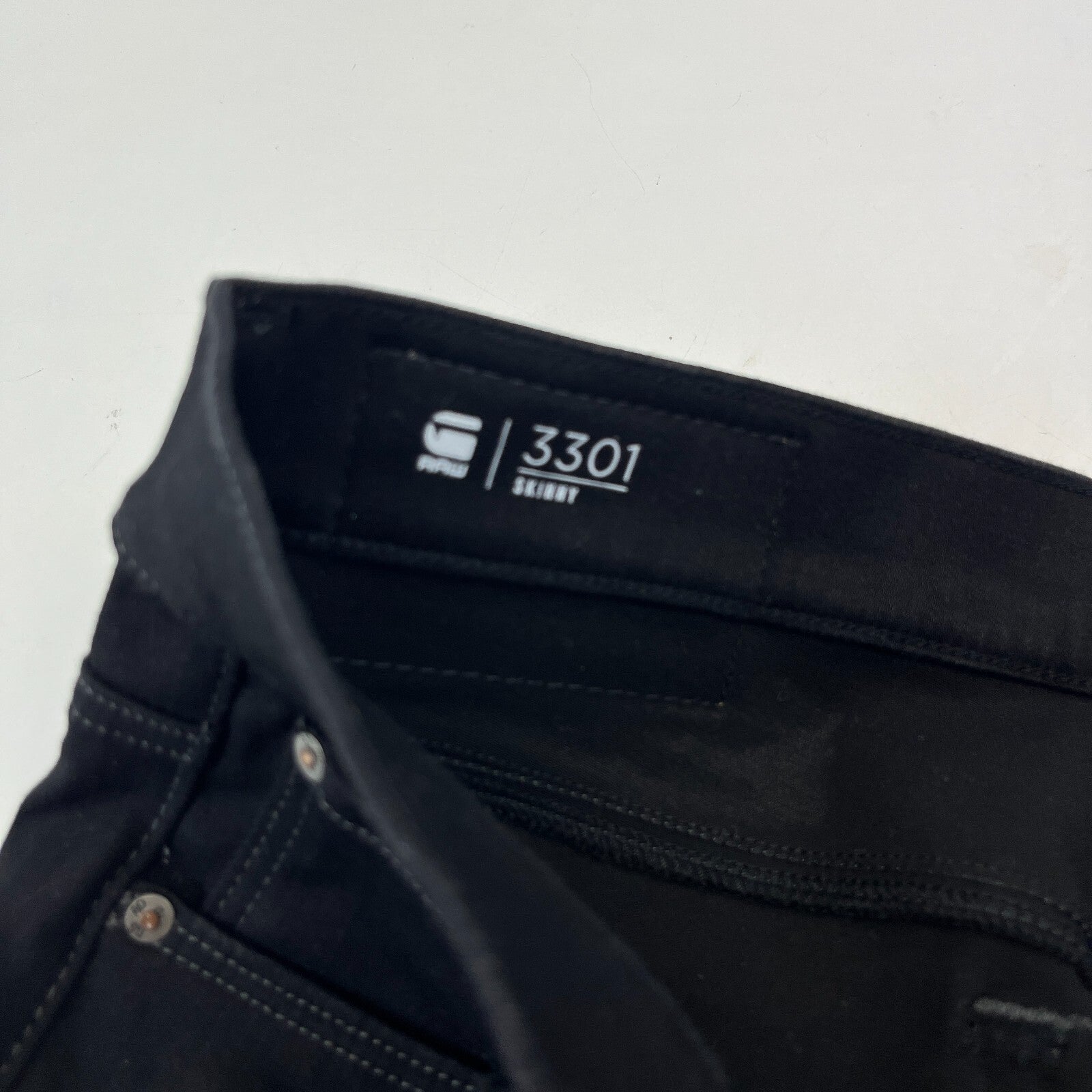 G-Star Raw 3301 High Skinny Jeans Pitch Black Women's size W29" L30"