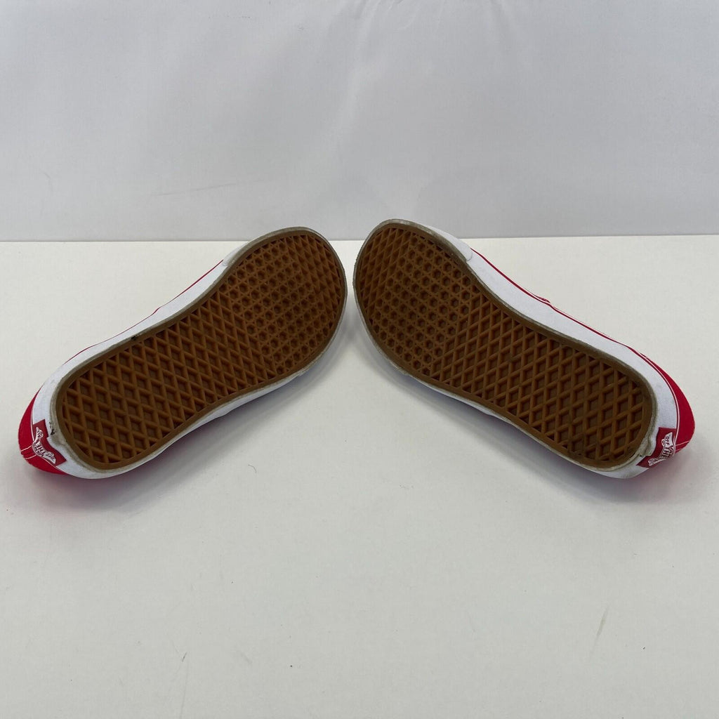 Vans Authentic Lo Skate Trainers Shoes Red Men's size UK 9.5 / EU 44 - Near Mint