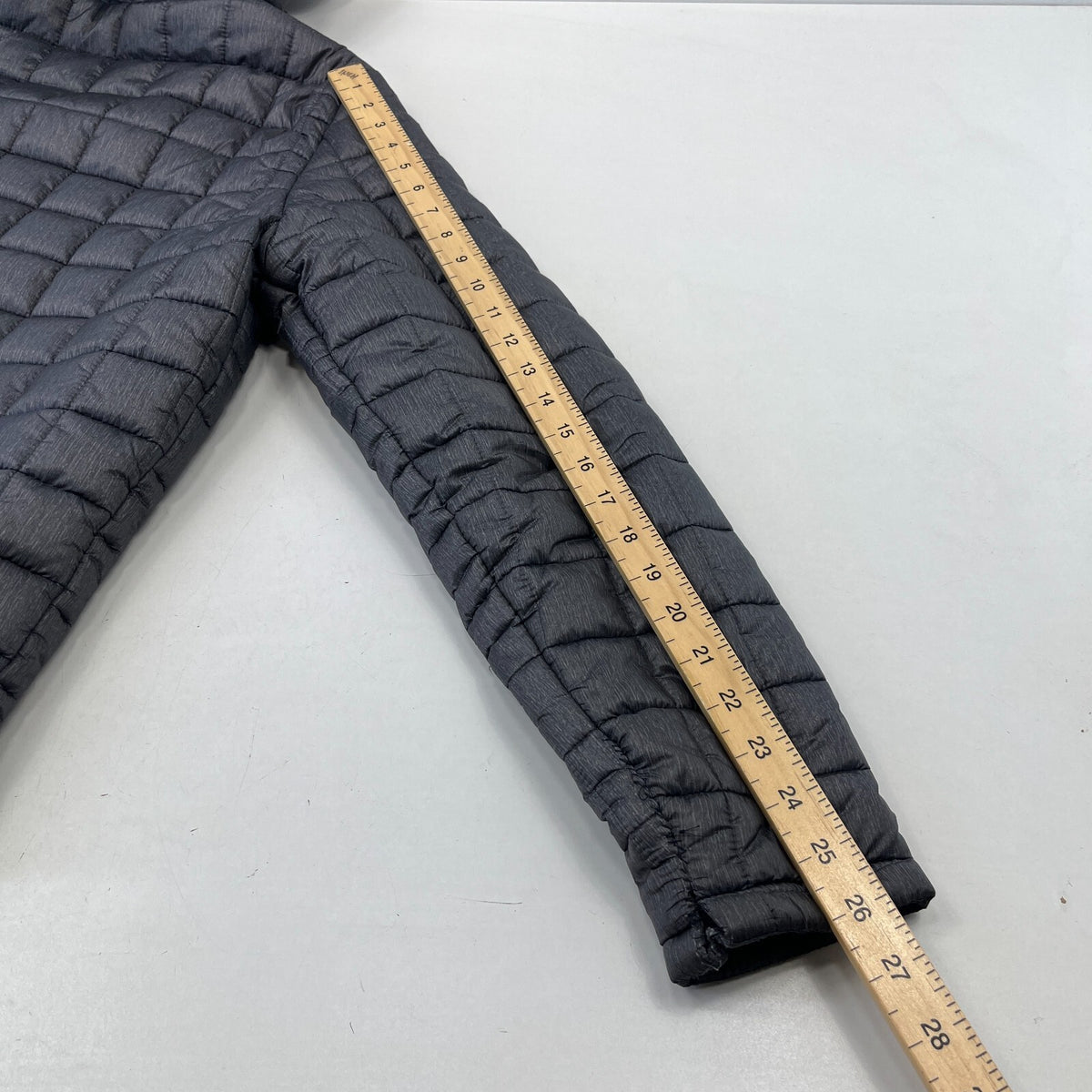 SuperDry Original Fuji Jacket UK size Large Grey Quilted Coat with Hood in Grey
