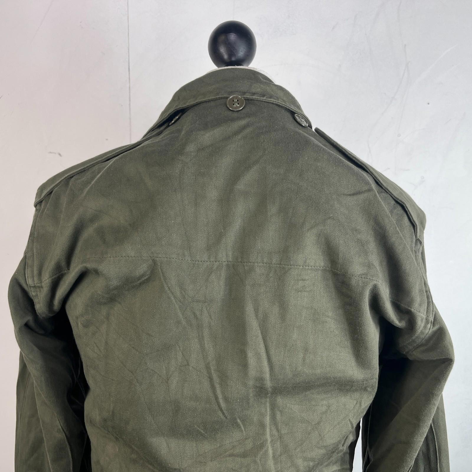 Vintage 1983 Socovet French Army Jacket Fatigue Smock Olive Green size 92C (M)