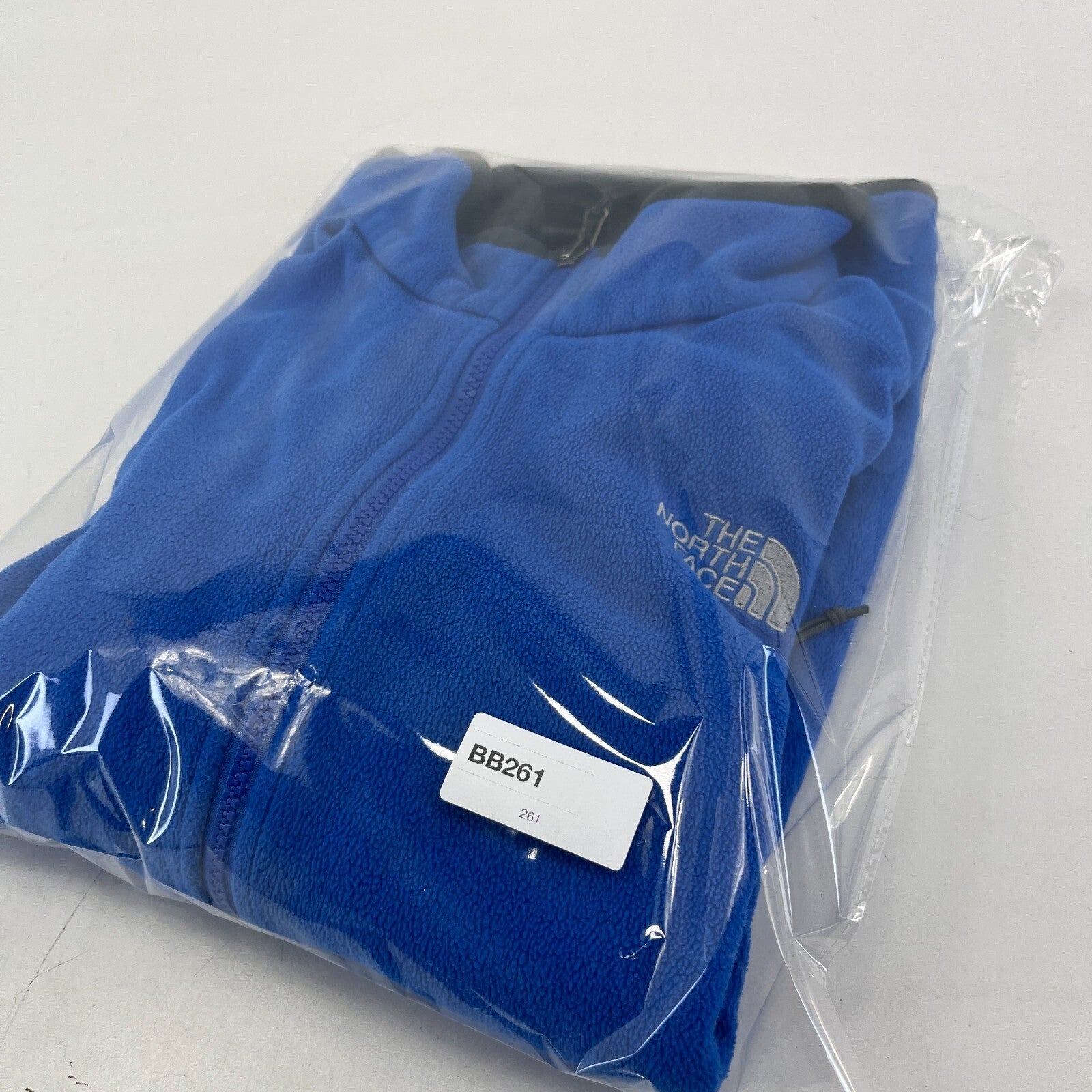 The North Face Men's Blue Fleece Full Zip Jacket with Zip Pockets size Large