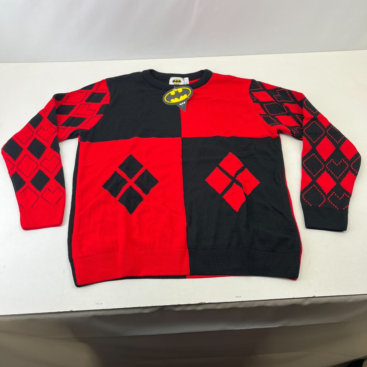 Batman Harley Quinn Xmas Christmas Jumper Sweater size XL Gotham Joker - New