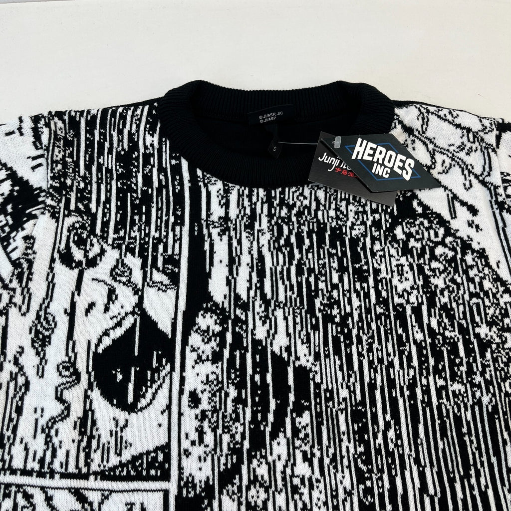 Junji Ito Collection Unisex Horror Jumper Black & White size Small - New