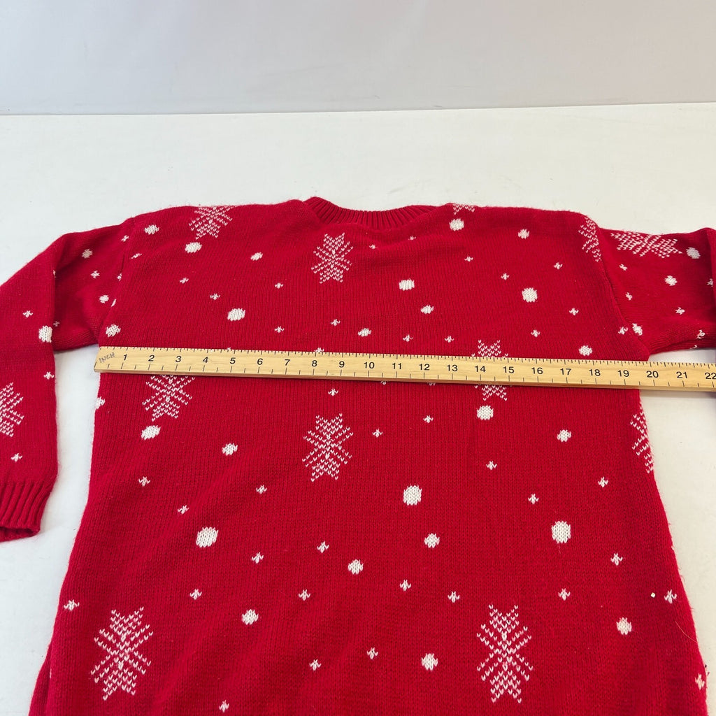 Disney Frozen Olaf Christmas Fair Isle Knit Jumper Red Kids size XL