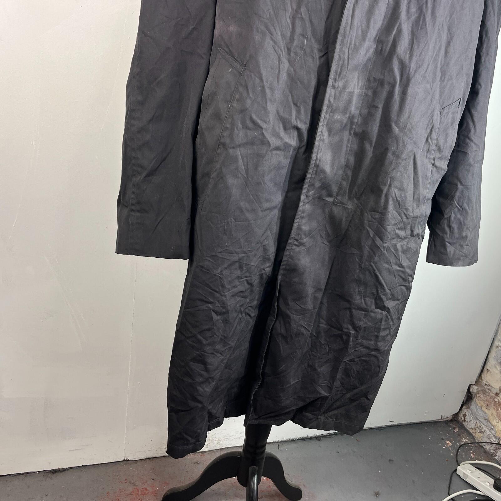 Genuine US Navy Black Trench Coat with Removable Liner size 44R Formal Military