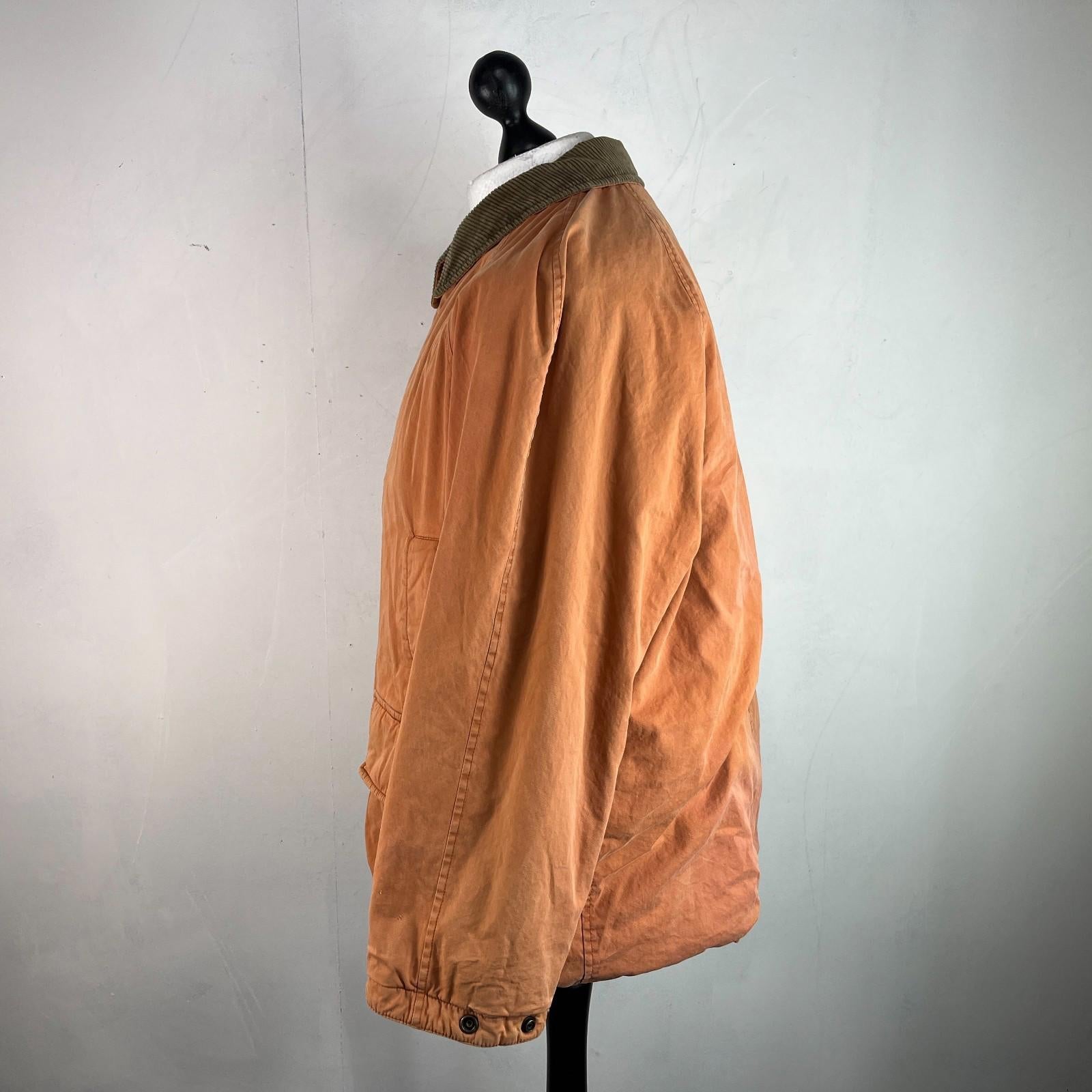 Burberry’s Distressed Look Country Jacket size XL in Orange - Corduroy Collar
