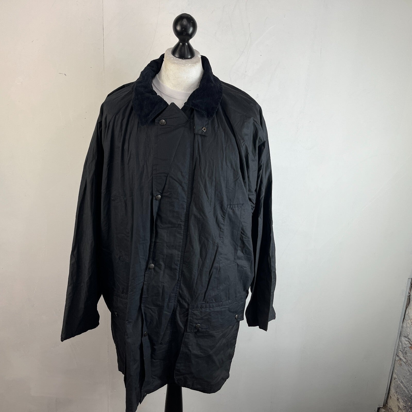 Lufthansa by Bearwood Men's Wax Cotton Jacket Black size 3XL Made in England