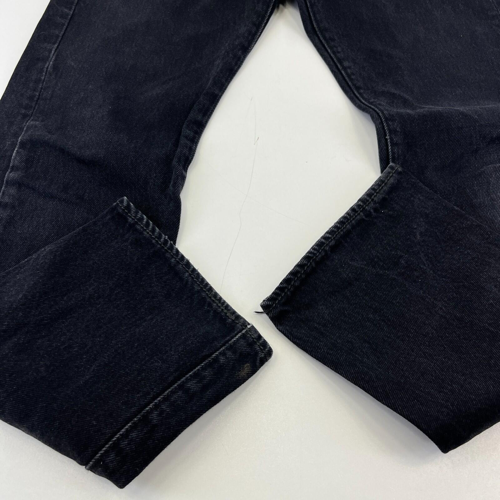 Levi 501 Jeans Black Denim Slim Straight Fit Women's W29" L30"