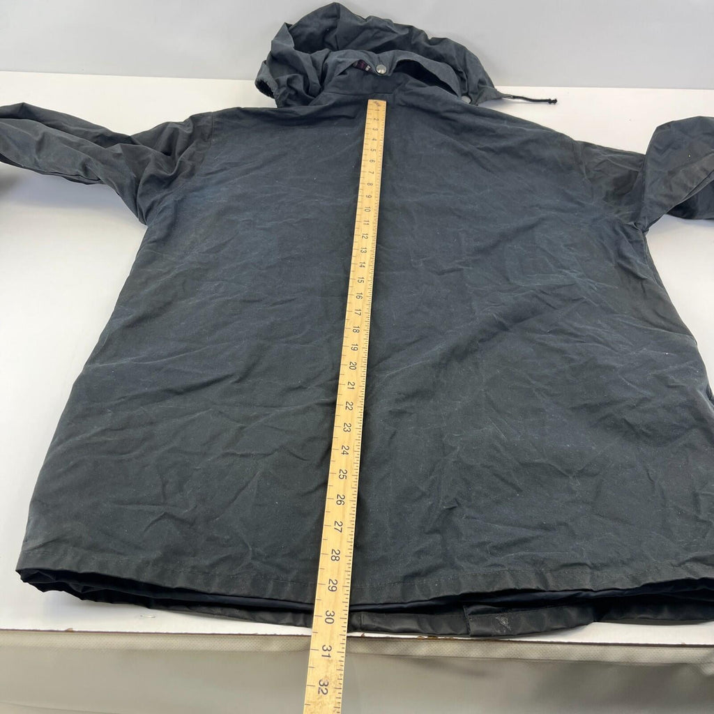 Miller & Simons Wax Jacket in Black with Removable Hood UK size S