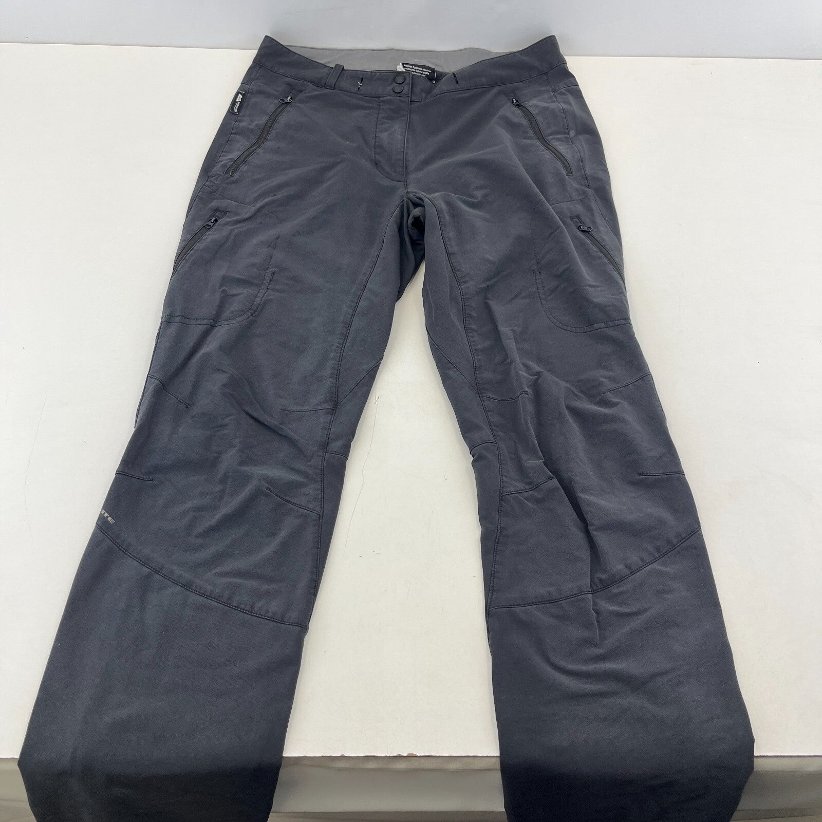 Mountain Equipment Ibex Pants Charcoal Grey Hiking Trousers Womens UK 12 Leg 32"