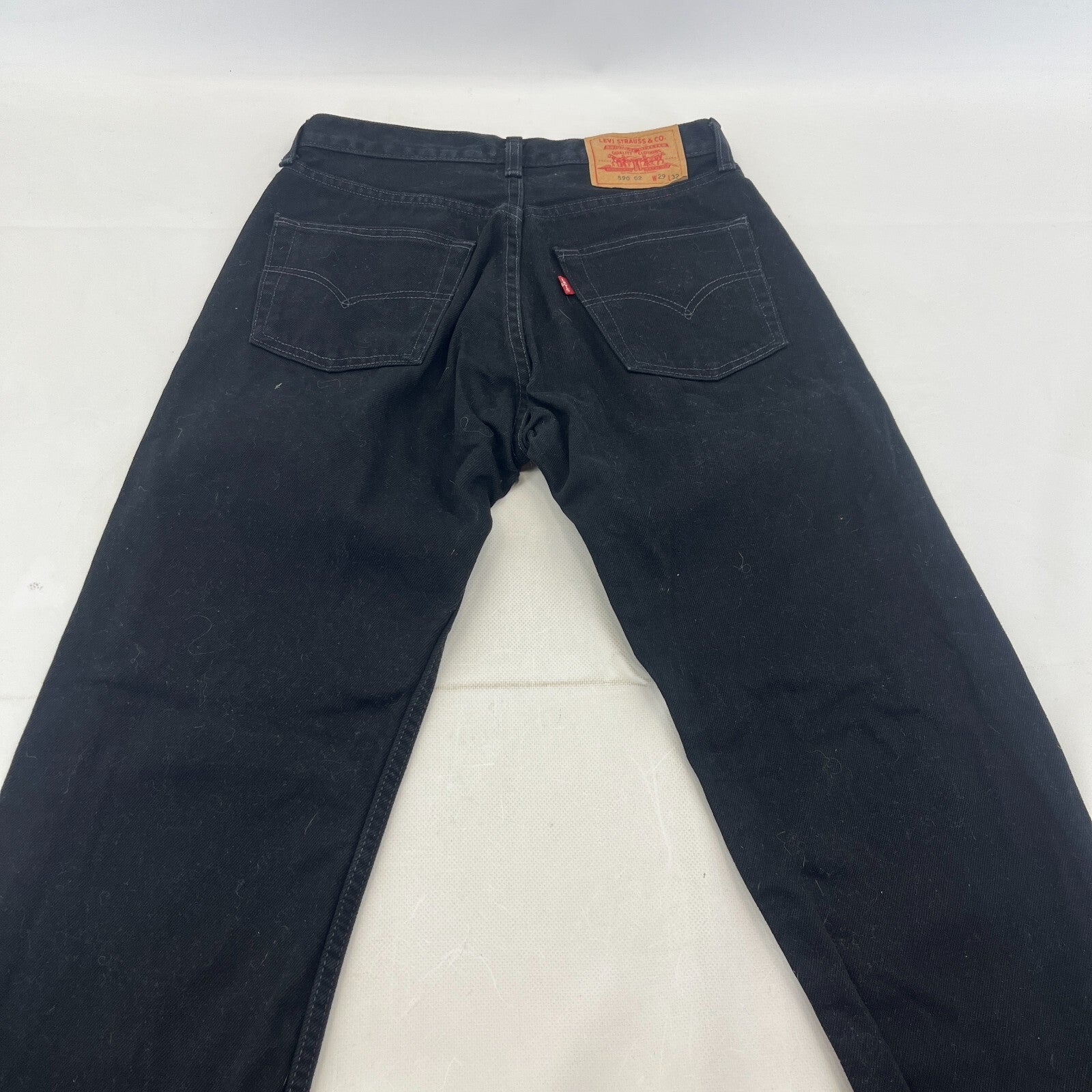 Levi's 590 Men's Regular Straight Jeans W29" L32" in Black Levi Strauss 100% Cot