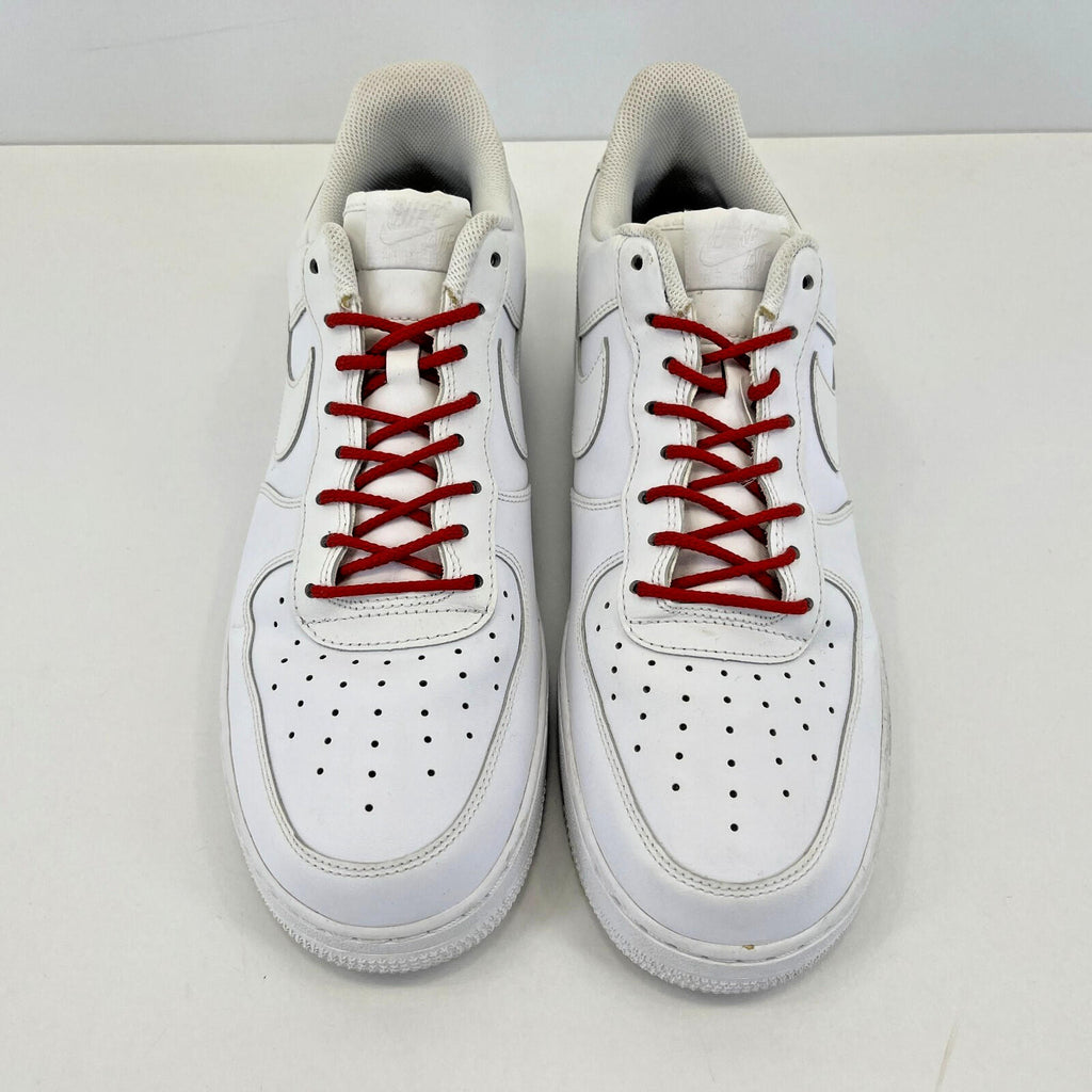 Nike Air Force 1  Trainers in White Leather UK size 11 / EU 46