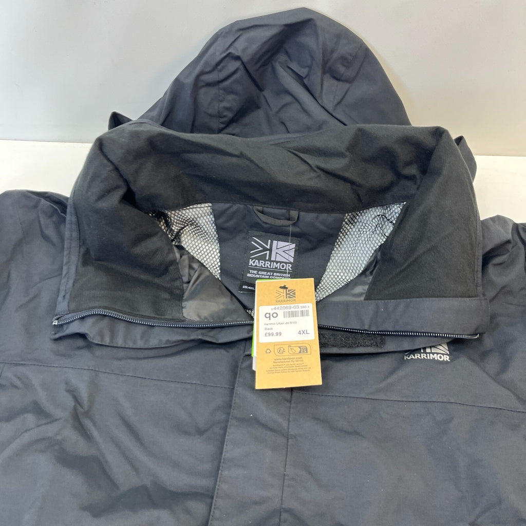 Karrimor Urban Men’s Black Waterproof Hooded Breathable Rain Jacket size 4XL