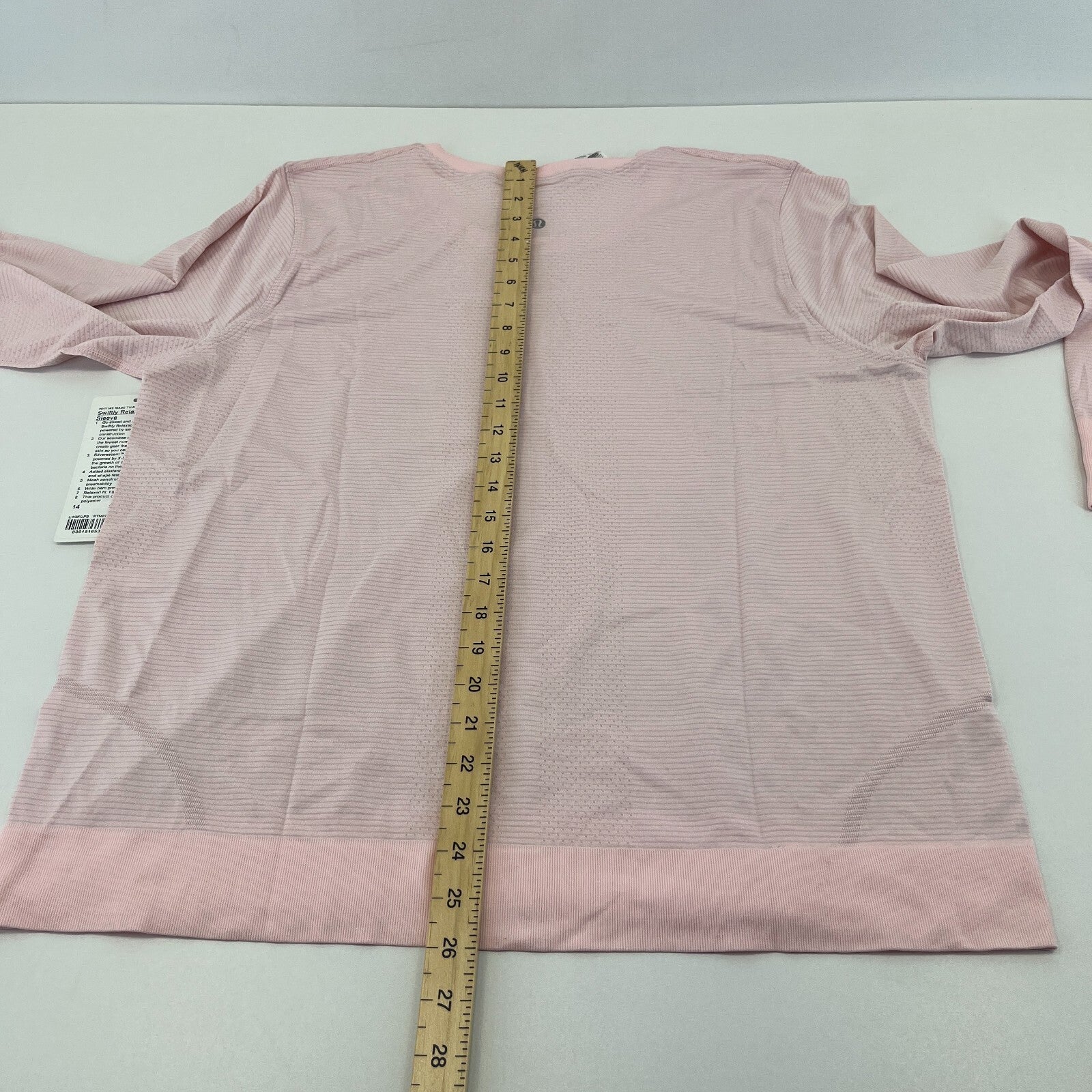 Lululemon Swiftly Relaxed Long-Sleeve Shirt in Pink size UK 18 US 14