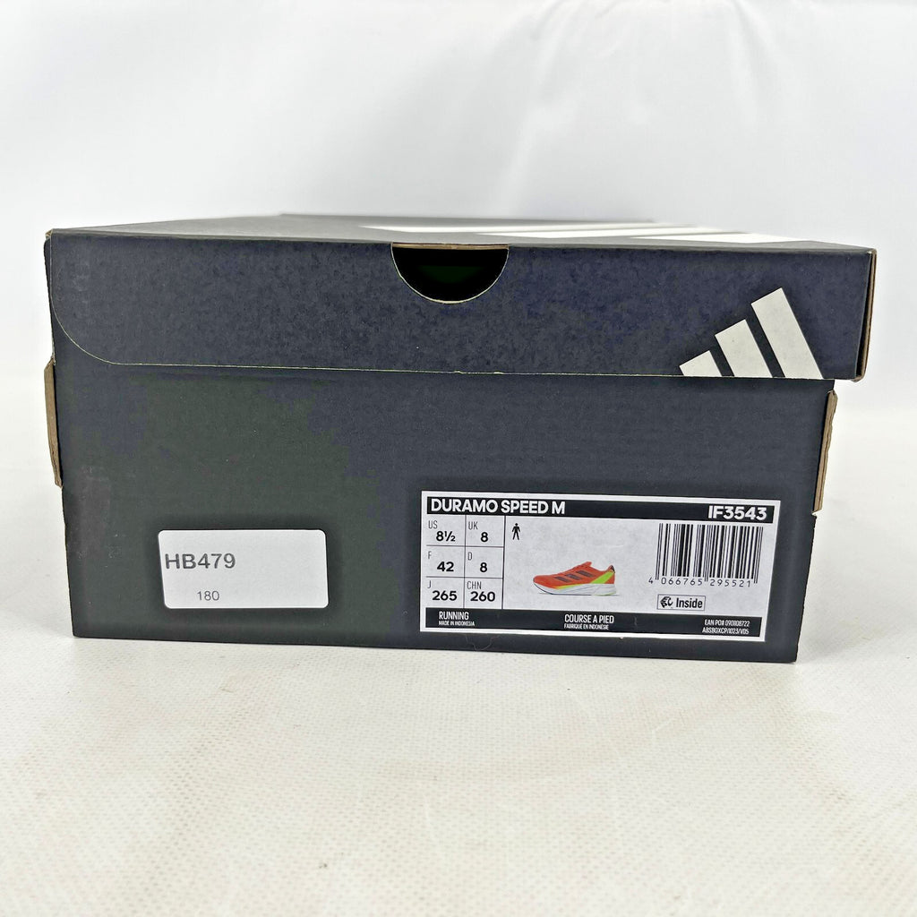 Adidas Duramo Speed Running Trainers Runners Red & White IF3543 UK size 8 - New
