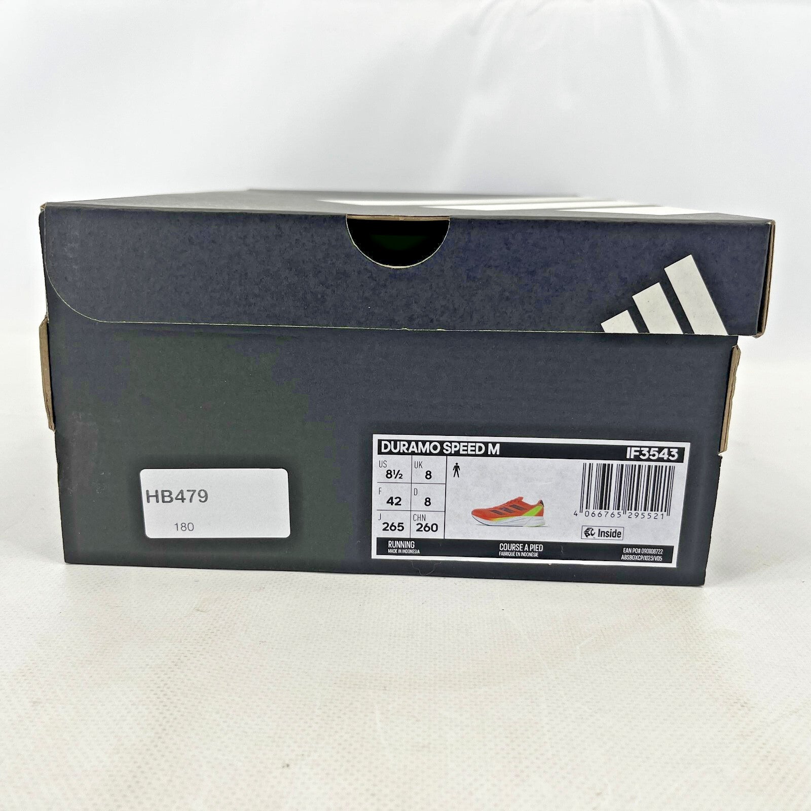 Adidas Duramo Speed Running Trainers Runners Red & White IF3543 UK size 8 - New