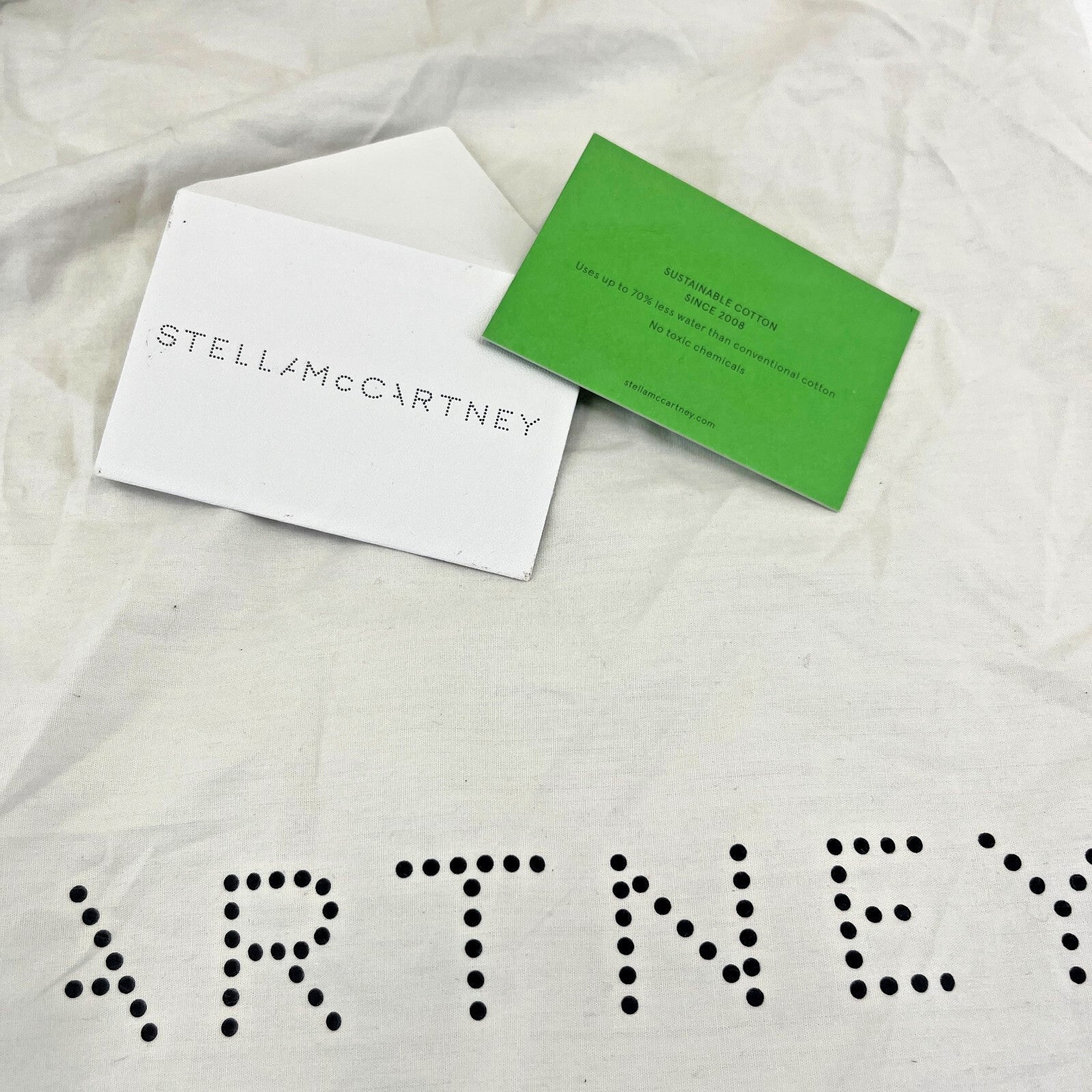 Genuine Stella McCartney Logo Print Organic Tote Shoulder Bag Womens See Details