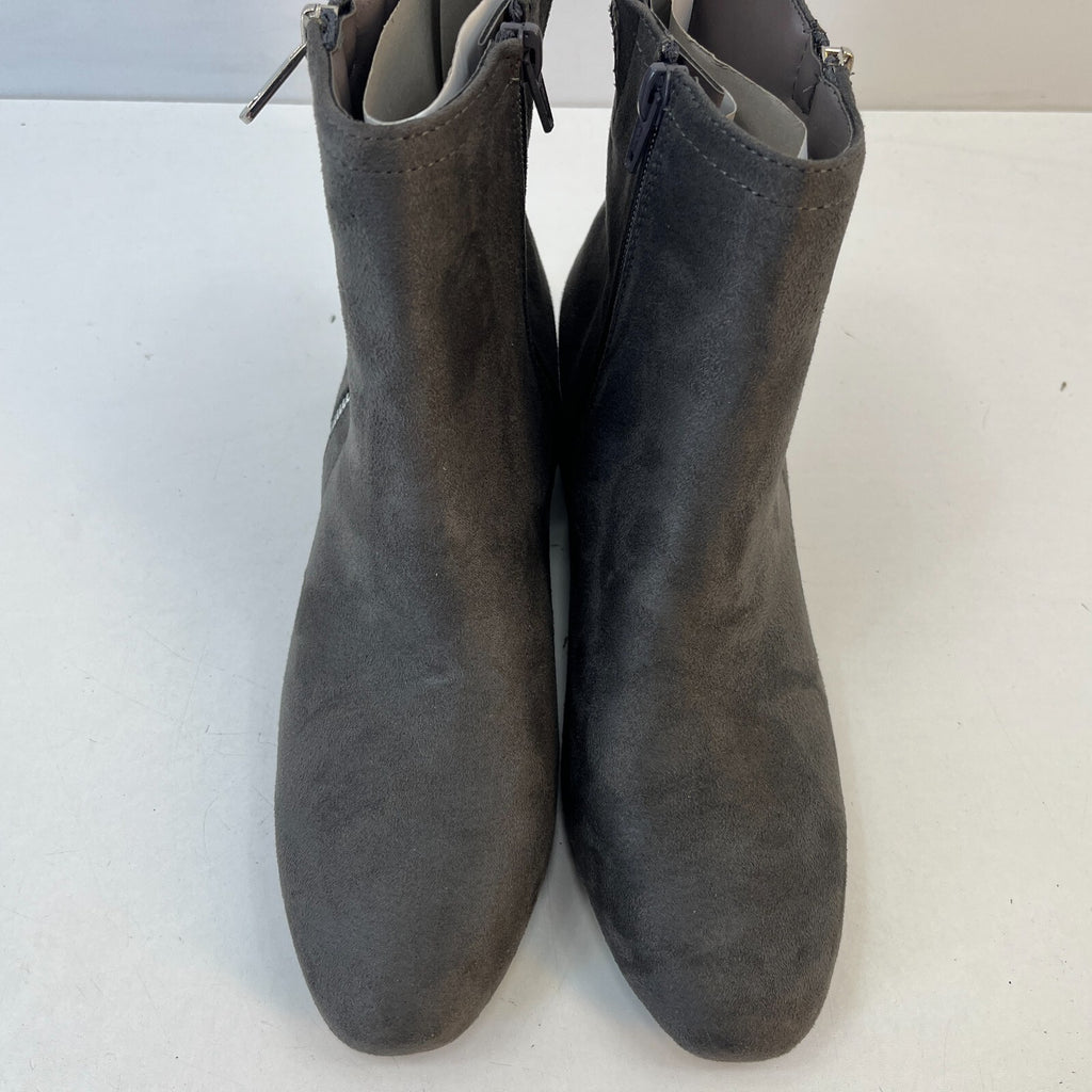 M&S Women’s Vegan Faux Suede Almond Toe Ankle Chelsea Boots Grey UK 5 EU 38