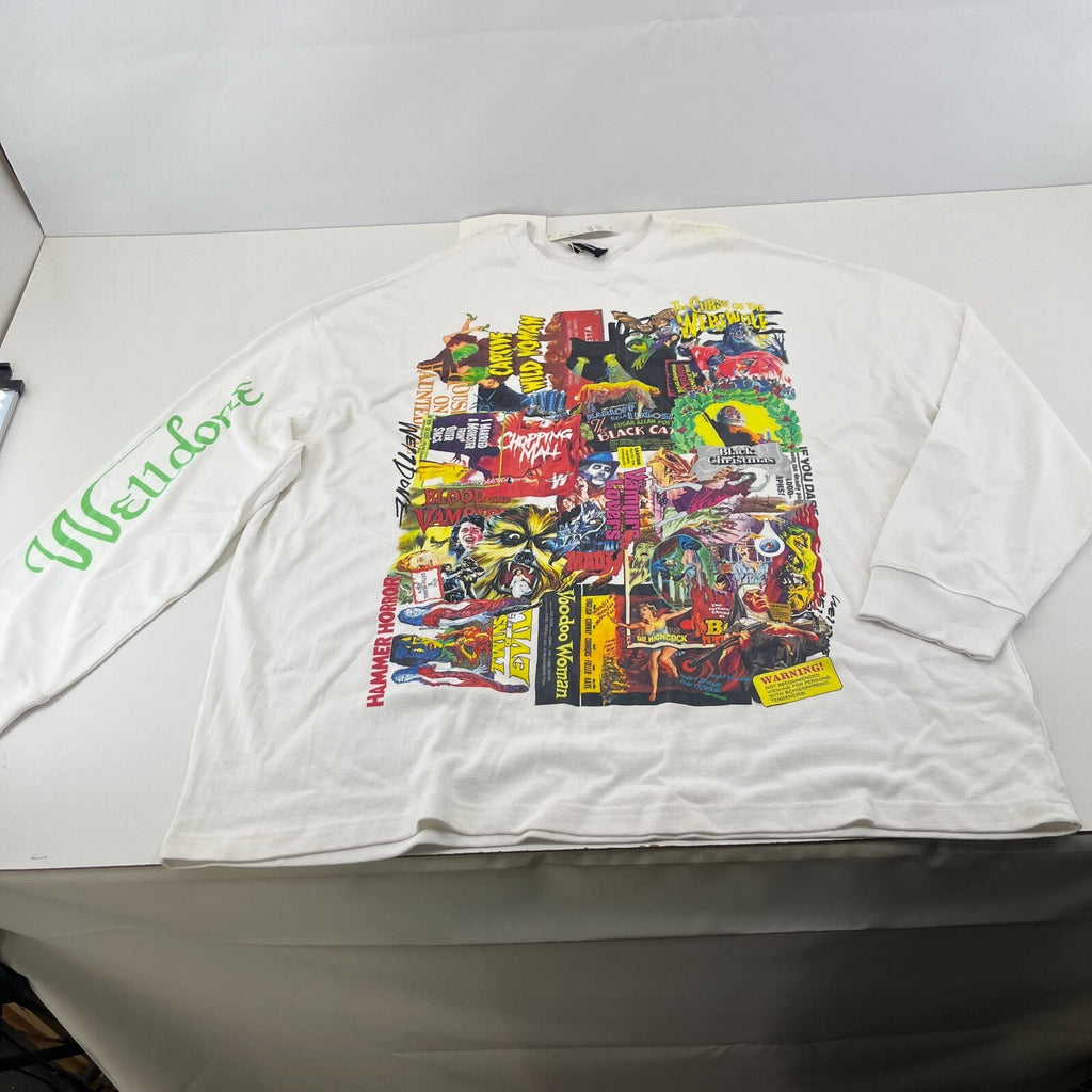 Rare WE11DONE Horror Collage Print Sweatshirt Men's XL Oversized Boxy See Detail