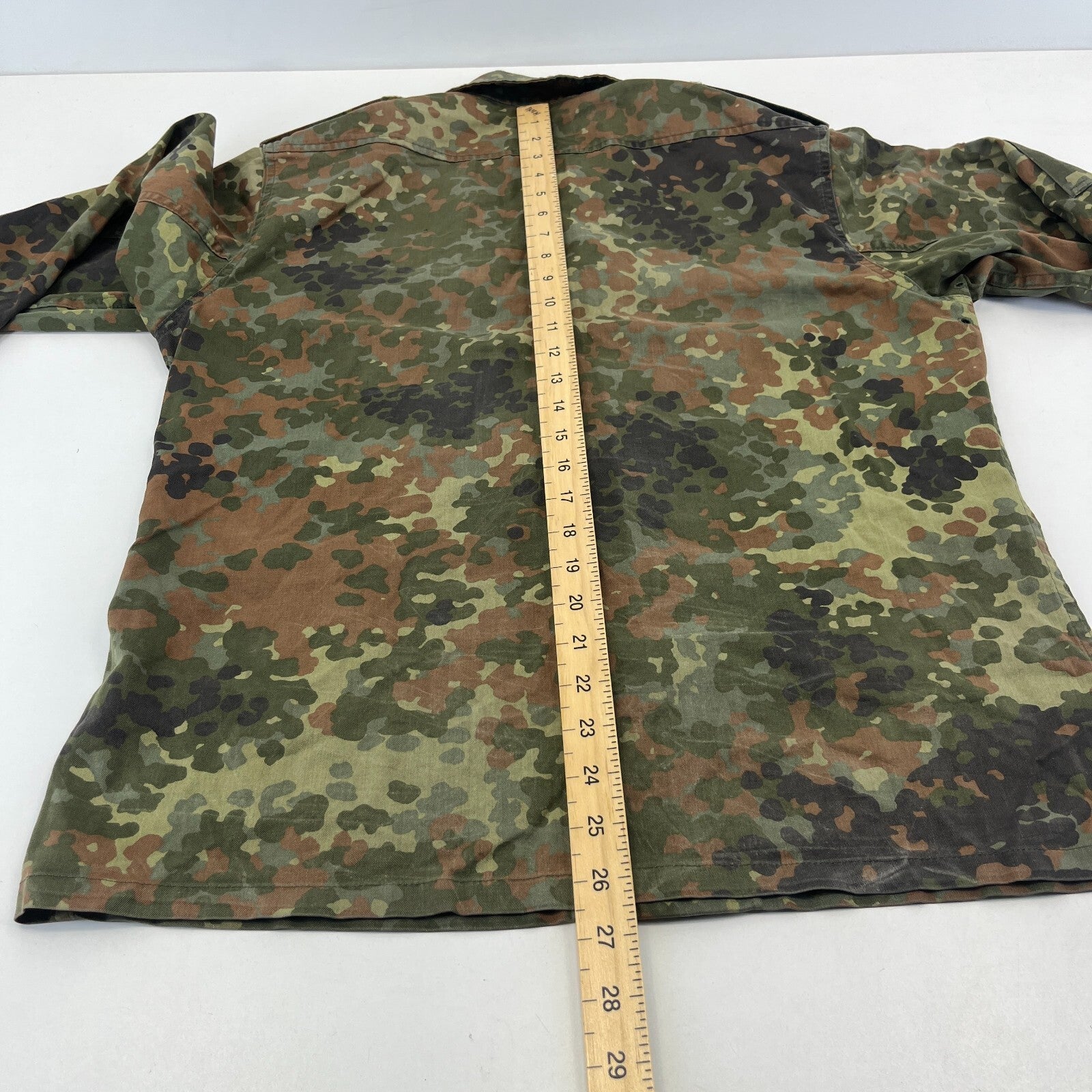 Vtg German Army Flecktarn Camo Custom Punk Jacket Combat Green Gr.2 (UK M)
