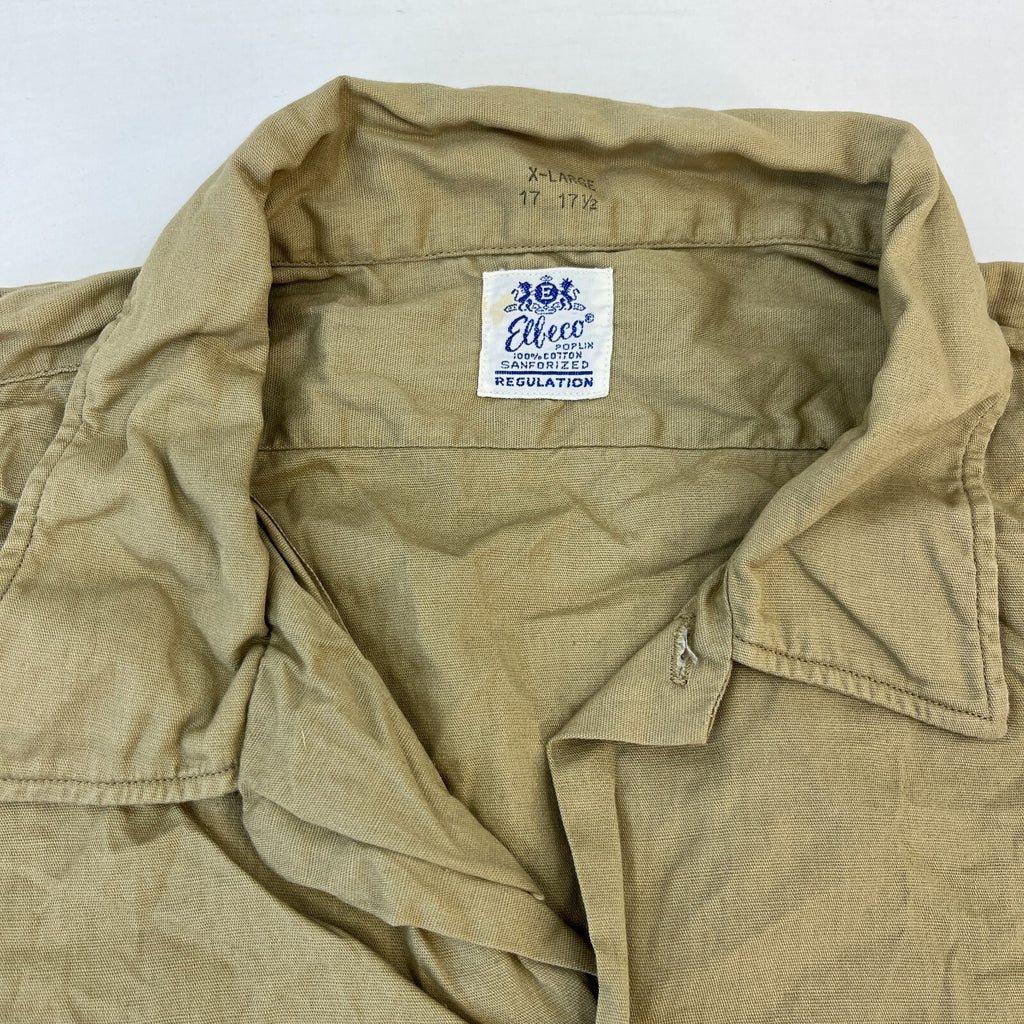 Vintage Elbeco US Marines USMC Twill Workwear Shirt Short Sleeve Military XL