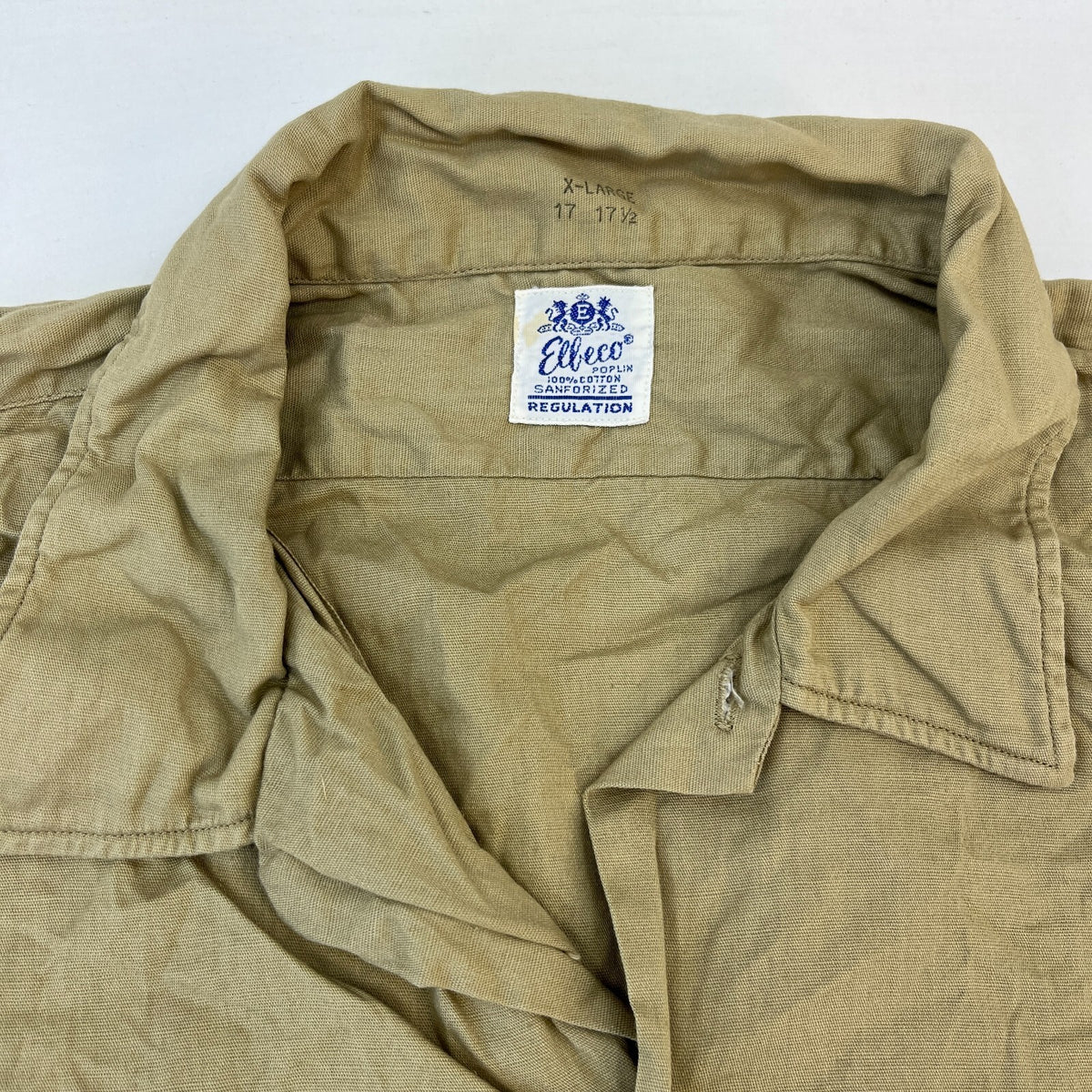 Vintage Elbeco US Marines USMC Twill Workwear Shirt Short Sleeve Military XL