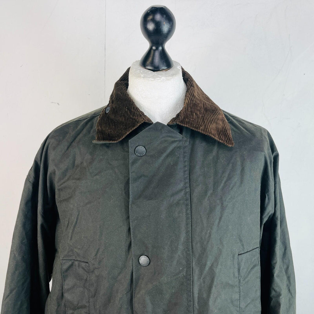 Crane Wax Jacket in Black Waxed Cotton size Large