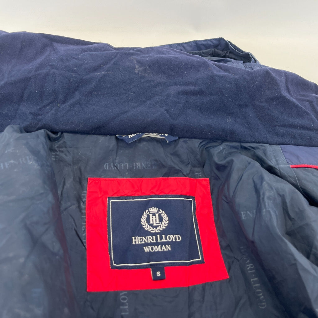 Henri Lloyd Waterproof Windbreaker Jacket Women’s size Small Navy Blue + Stow Hood
