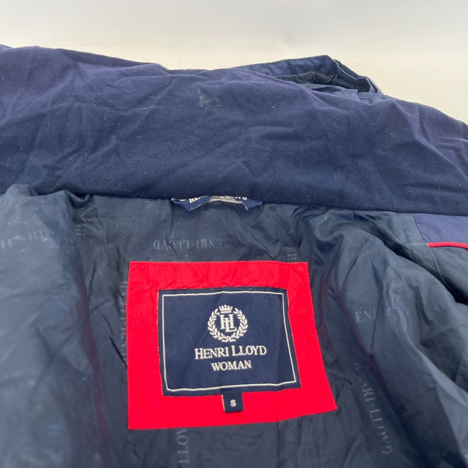 Henri Lloyd Waterproof Windbreaker Jacket Women’s size Small Navy Blue + Stow Hood