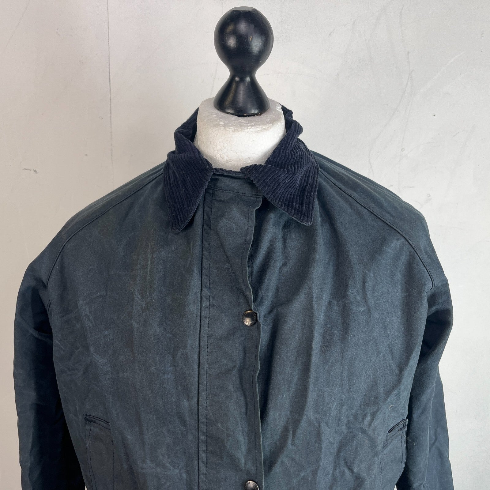 Stormtite Super Hunter Women's Wax Jacket  in Navy Blue UK size 14