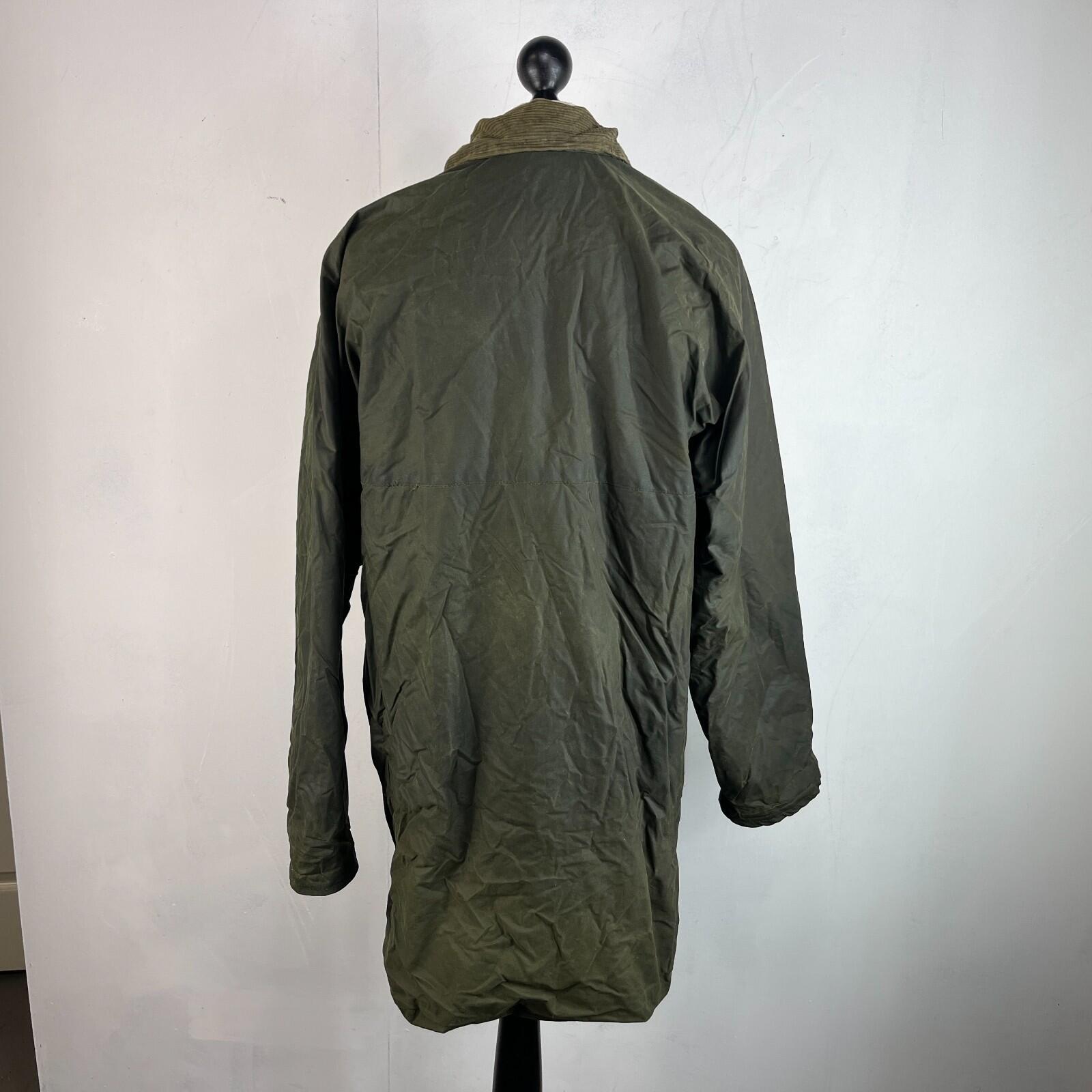 Black Star Men's Insulated Wax Jacket in Green size XL Utility Retro Waxed Coat