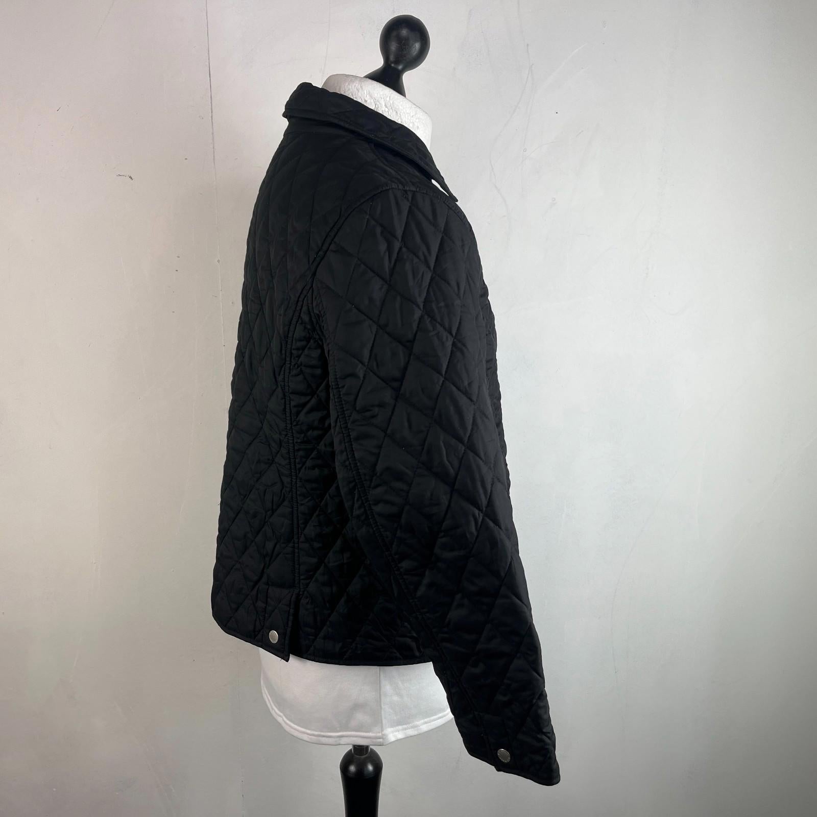 L.L Bean Women's Quilted Jacket size Large in Black Argyll