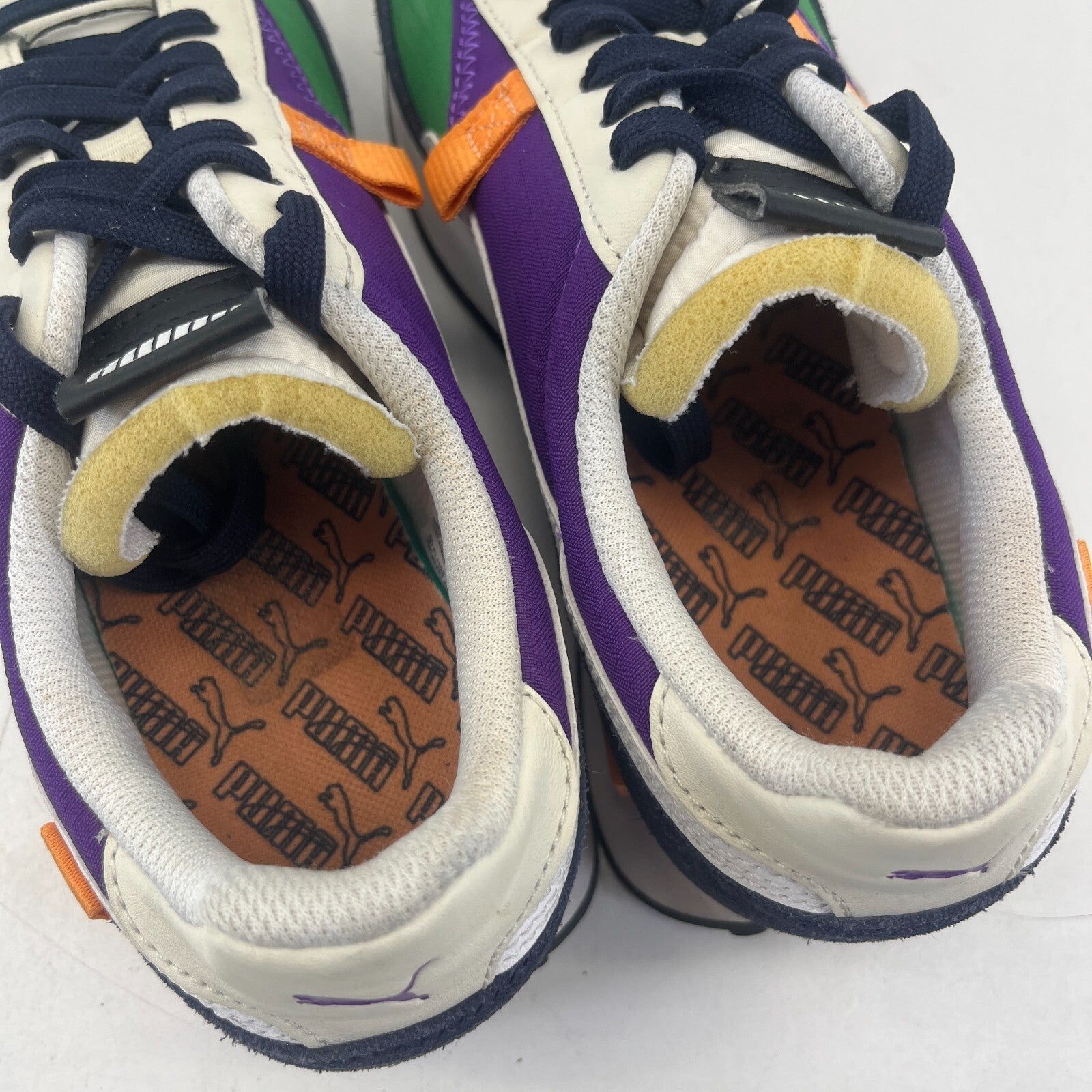 Puma Rider Play On Trainers Men's UK size 8.5 Green White Purple Black Orange