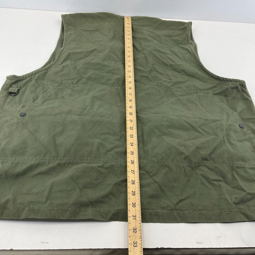 Decathlon Men's Shooting Vest in Olive Green Cotton Canvas size 4XL