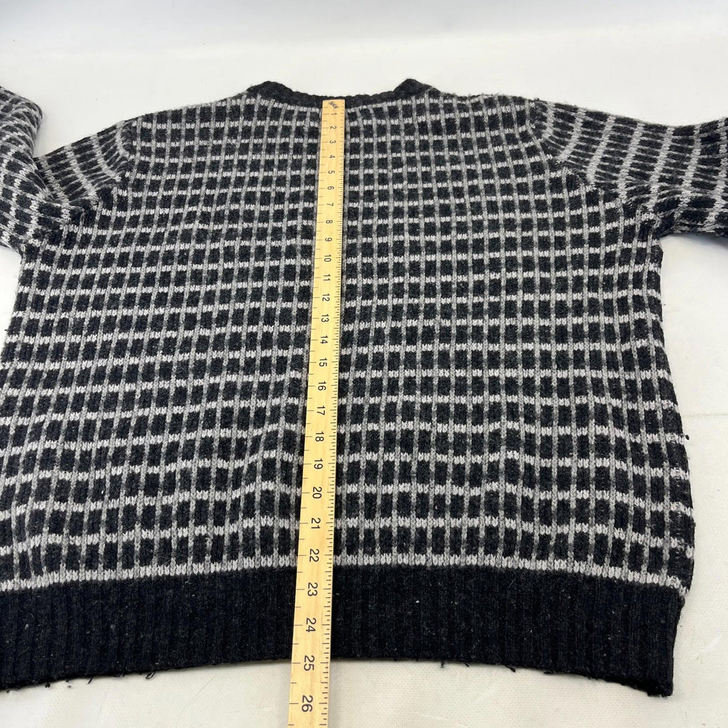 M&S Heritage Men's Jumper Sweater Chunky Knitwear size Large Black/White