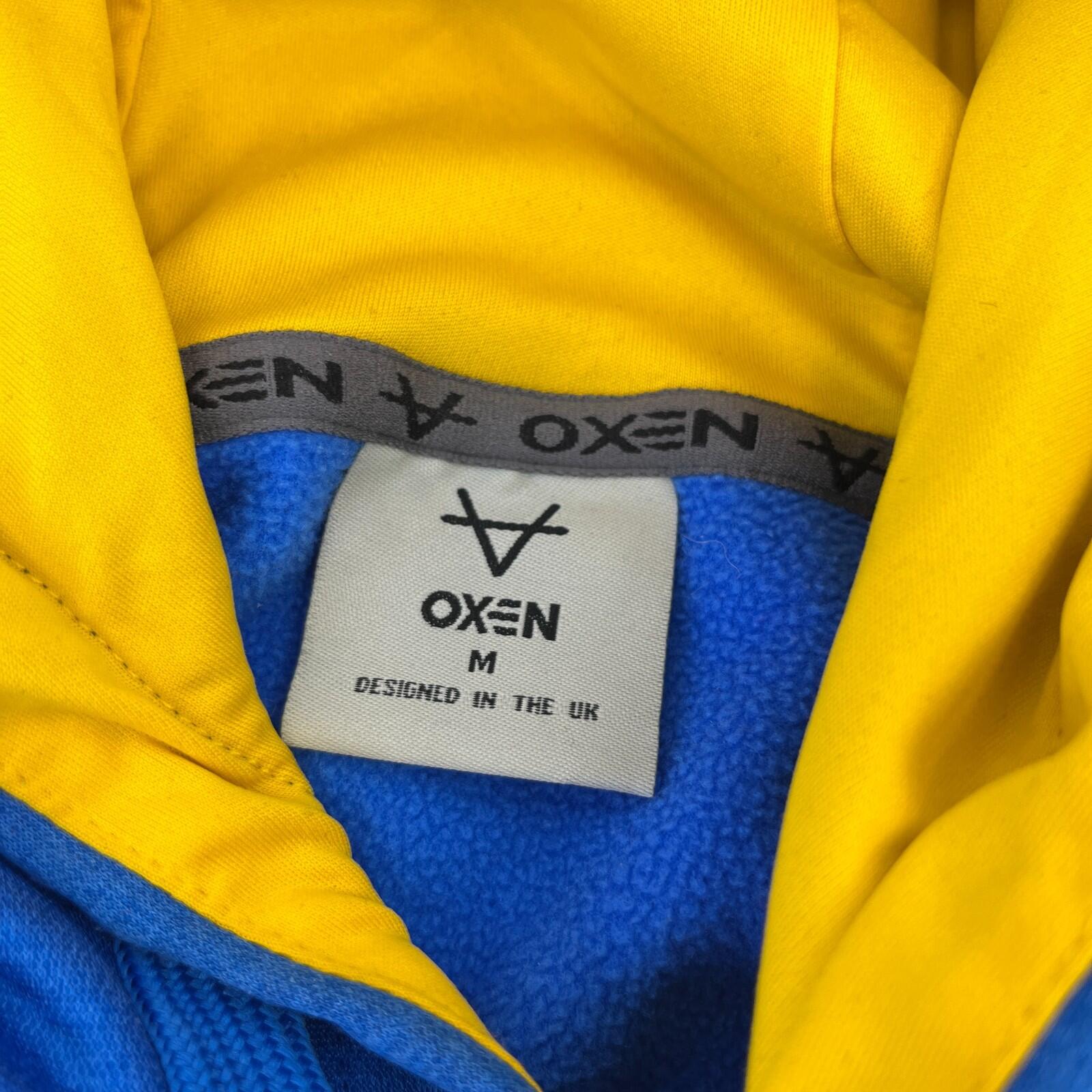 Leeds Rhinos Rugby League Oxen Hoodie Blue size Medium Blue Yellow
