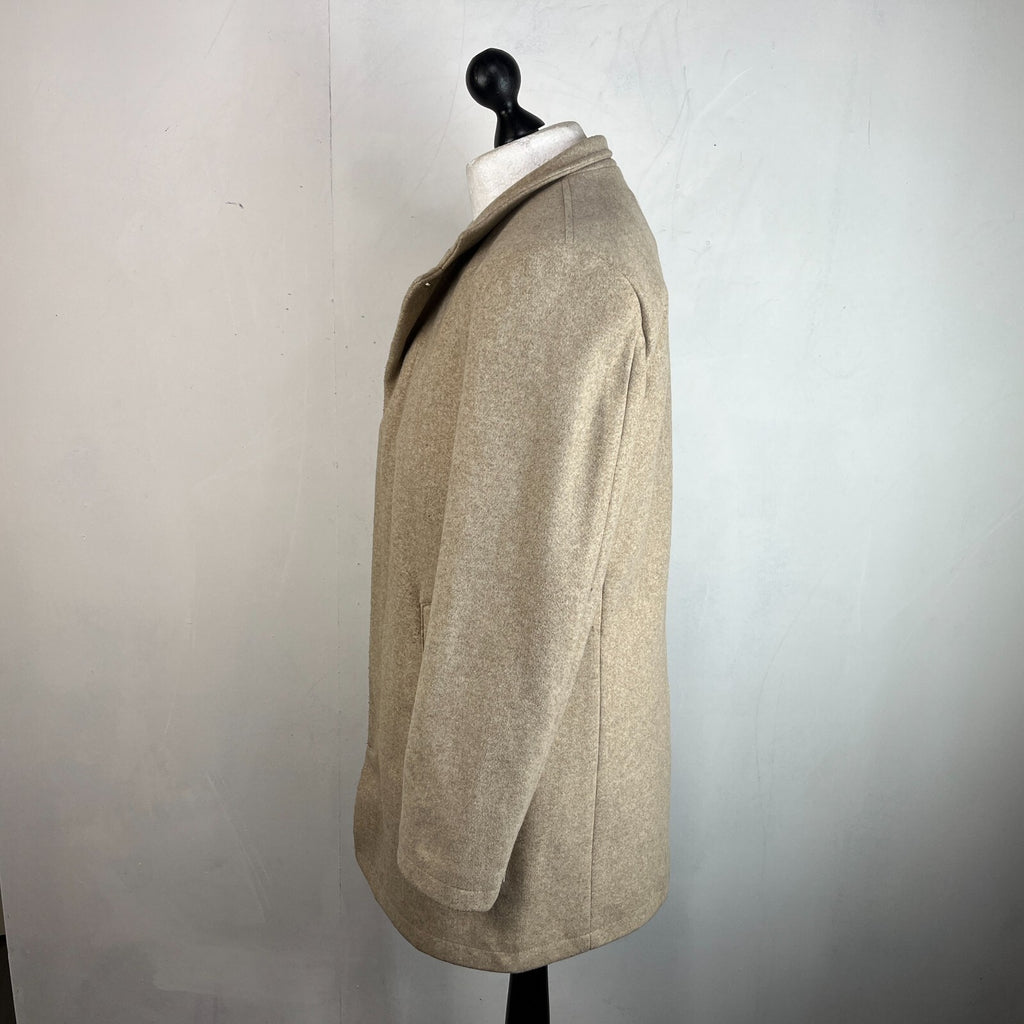 Simon Carter London Coat Mens 42R (Large) Oatmeal Beige Outdoors Office Smart Jacket