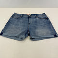 Signature Levi Strauss Co Mens Mid Blue Denim Shorts W32" Cotton Casual Fit
