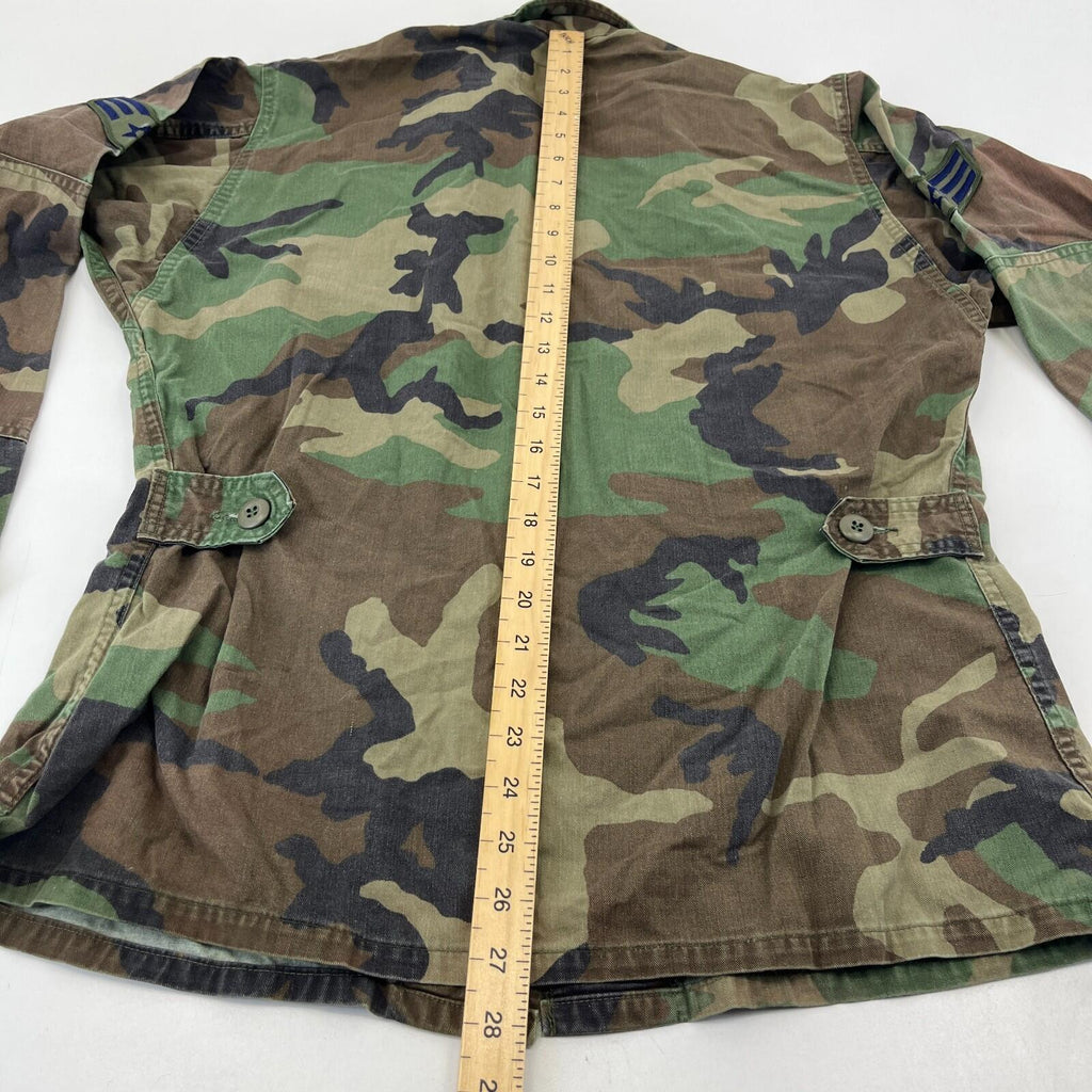 Vtg US Air Force Military Jacket Men's size Small-Short Green Camo Field Army