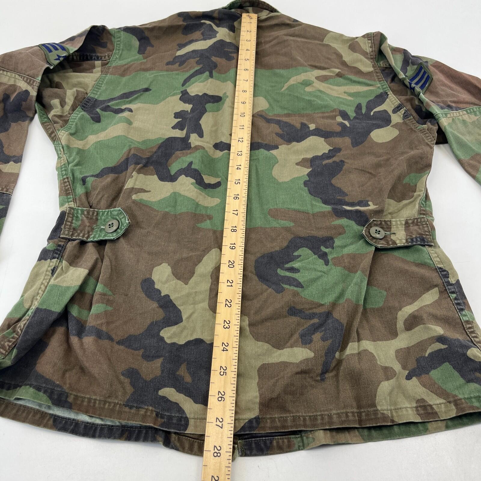 Vtg US Air Force Military Jacket Men's size Small-Short Green Camo Field Army