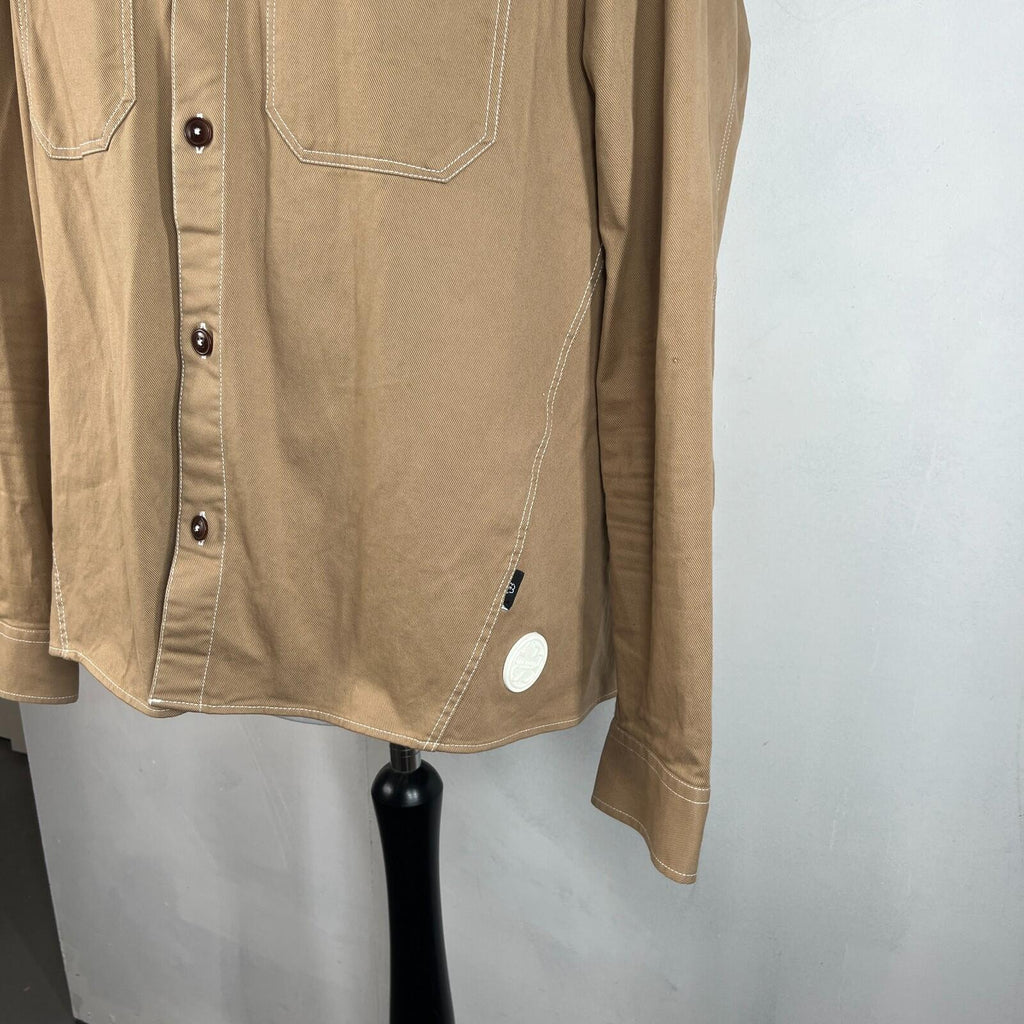 Ted Baker Chino Chore Jacket Shacket Men's Ted size 5 (XL) Beige Button Up