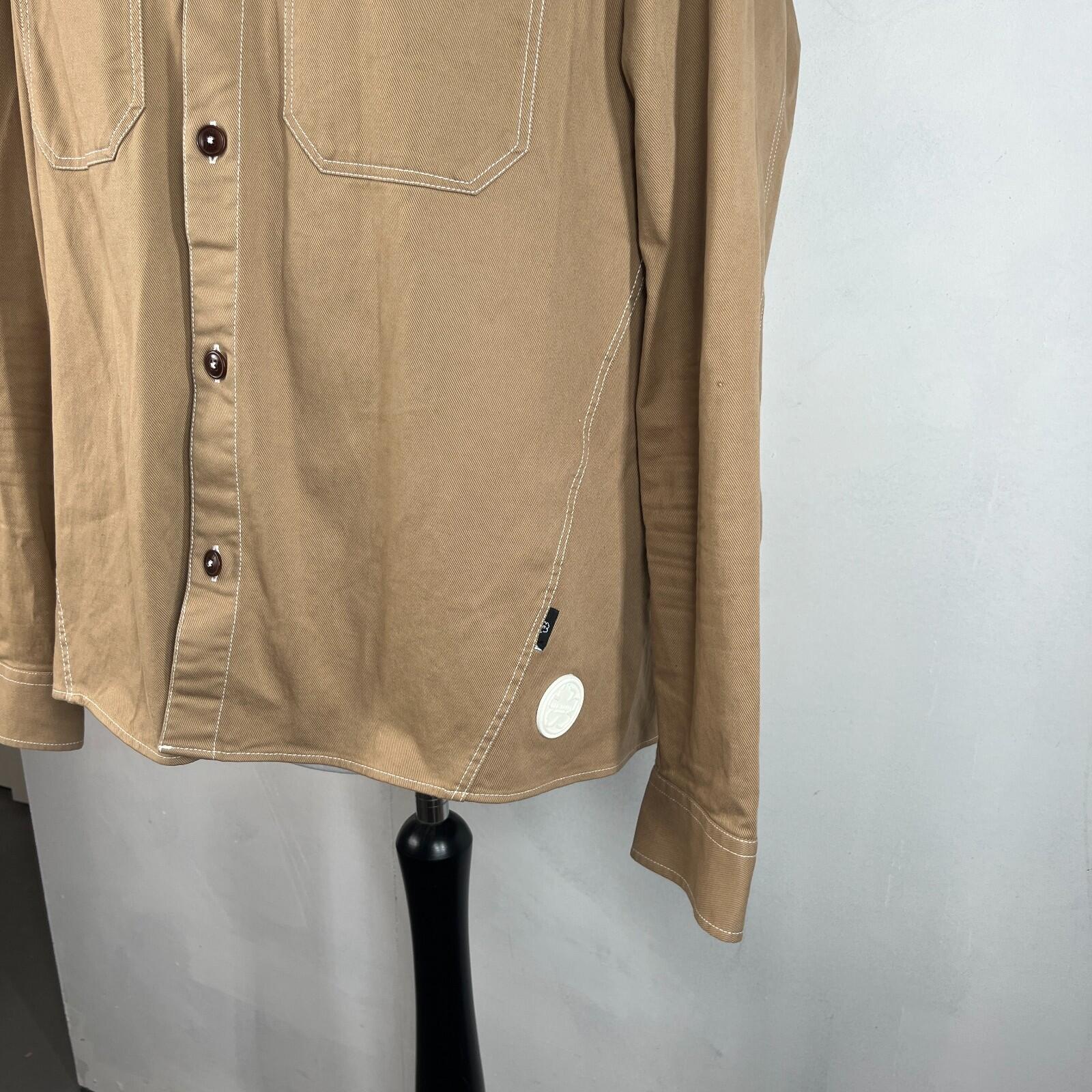 Ted Baker Chino Chore Jacket Shacket Men's Ted size 5 (XL) Beige Button Up