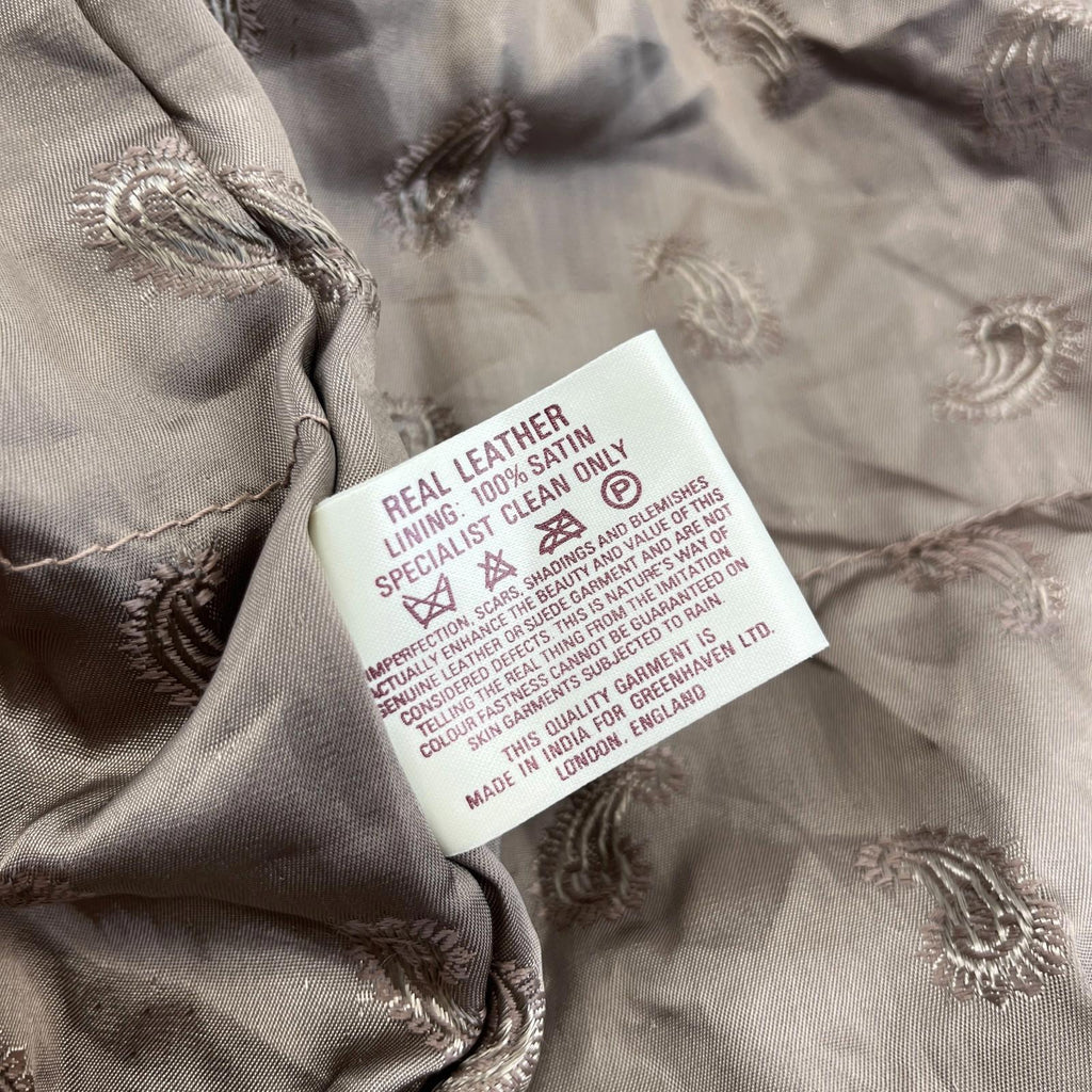 The Vali Collection Soft Leather Jacket 80s Brown Distressed Look size XL