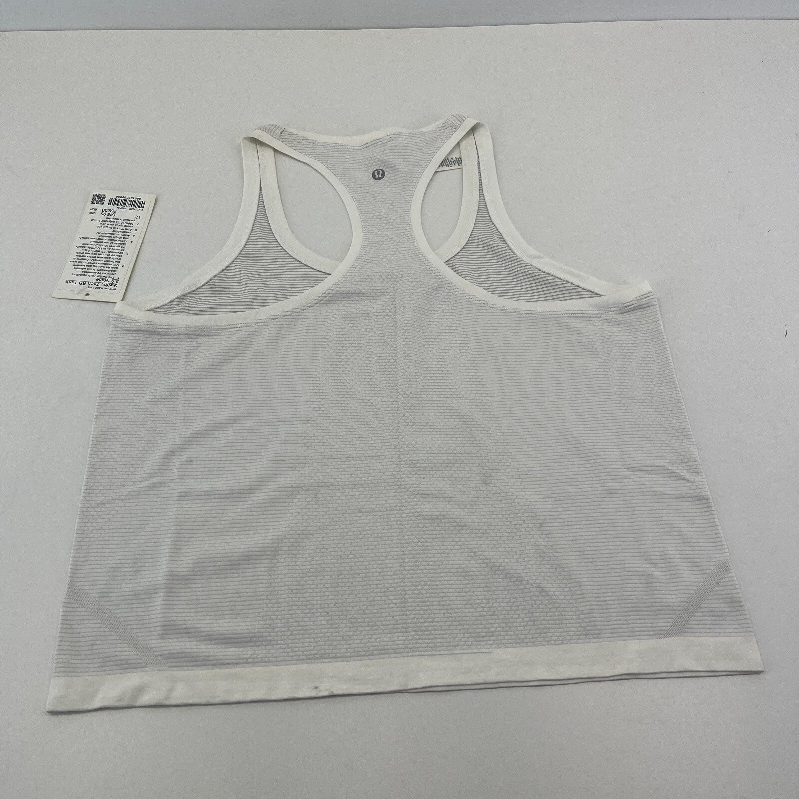 Lululemon Swiftly Tech Racerback Tank Top 2.0 White size UK 16 US 12 - New