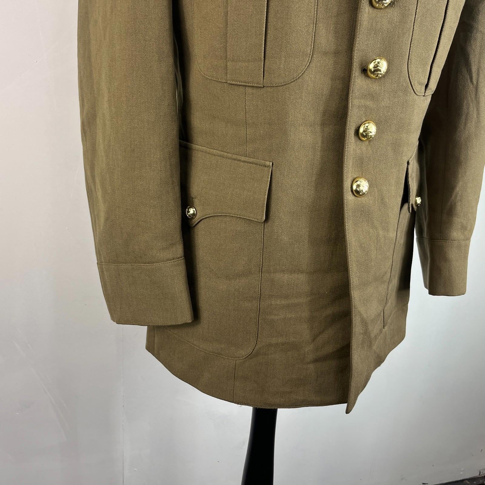 Belgian Army Dress Uniform Jacket Blazer Khaki Brown size Medium