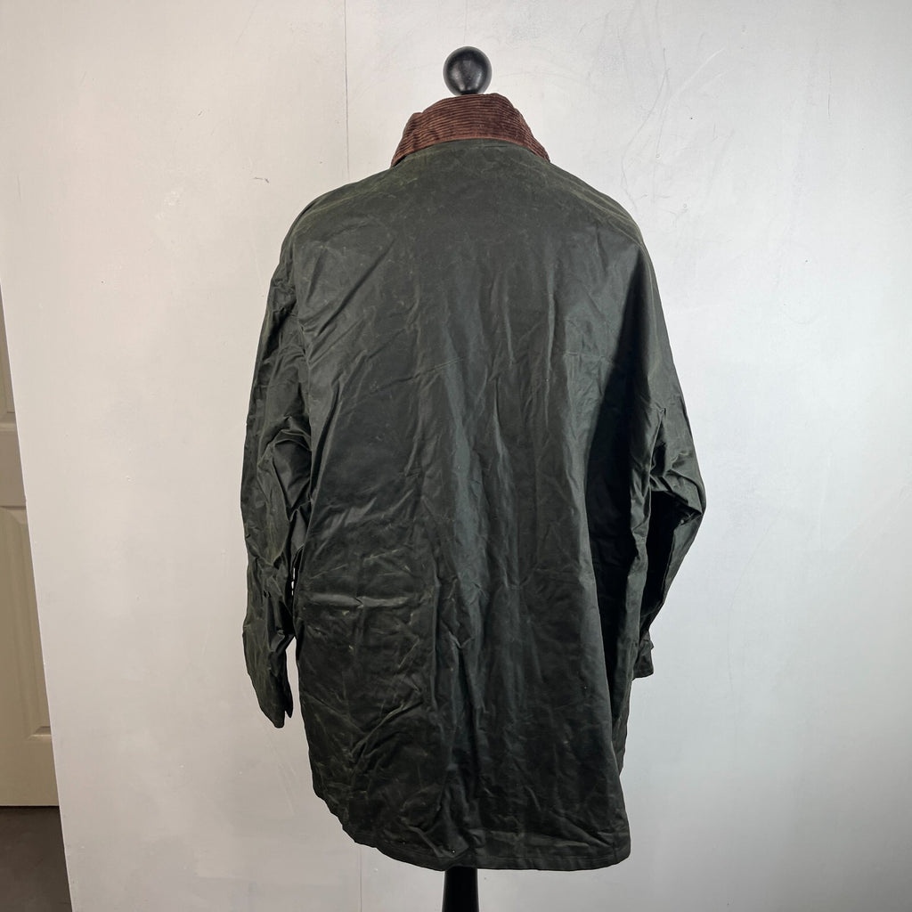Mc Orvis Wax Jacket Mens size XL Green Waxed Coat Made in the UK