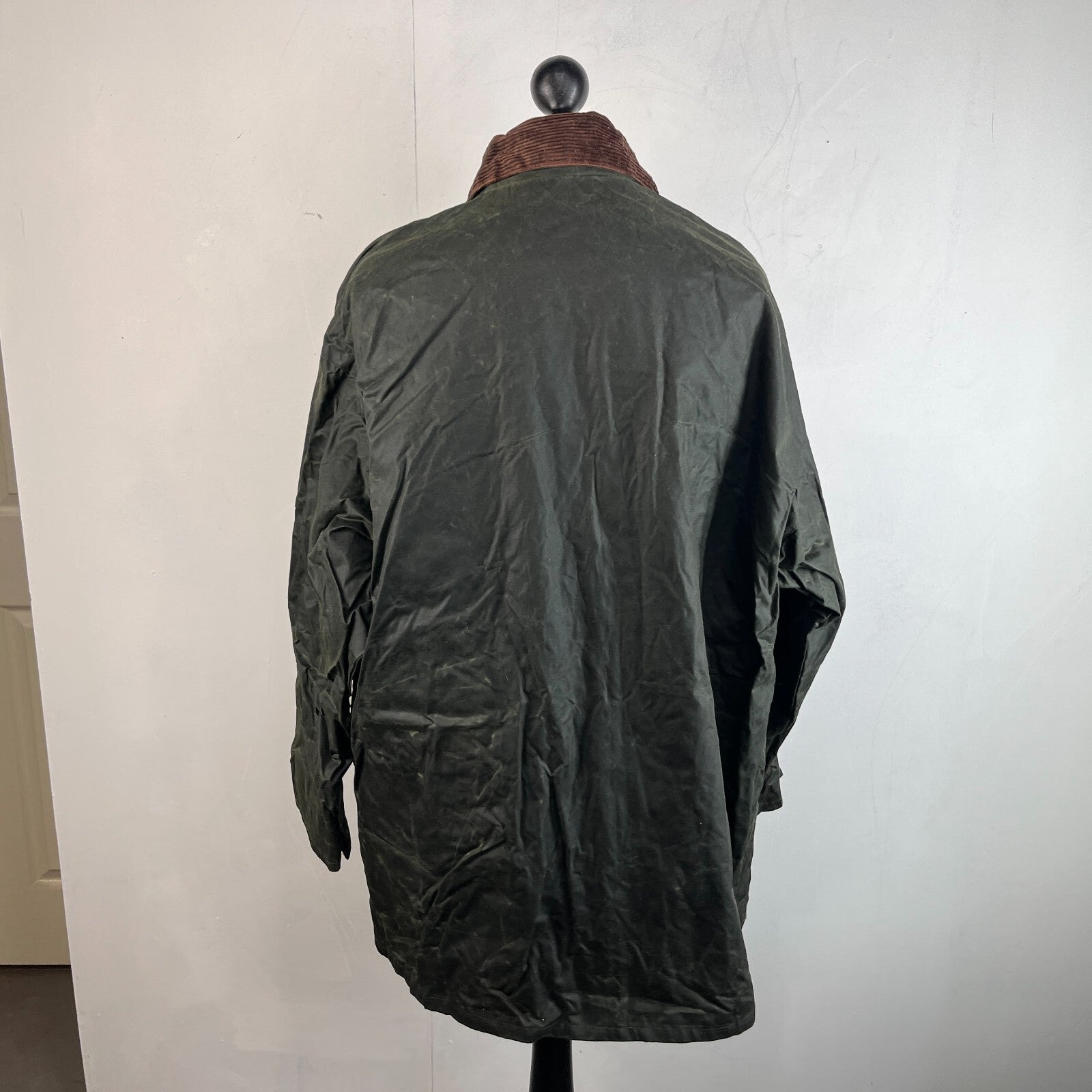 Mc Orvis Wax Jacket Mens size XL Green Waxed Coat Made in the UK