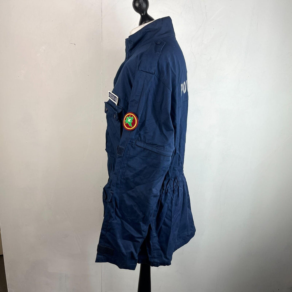 Polizia Locale Milan Police Parka Jacket in Navy Blue with Badges size 2XL